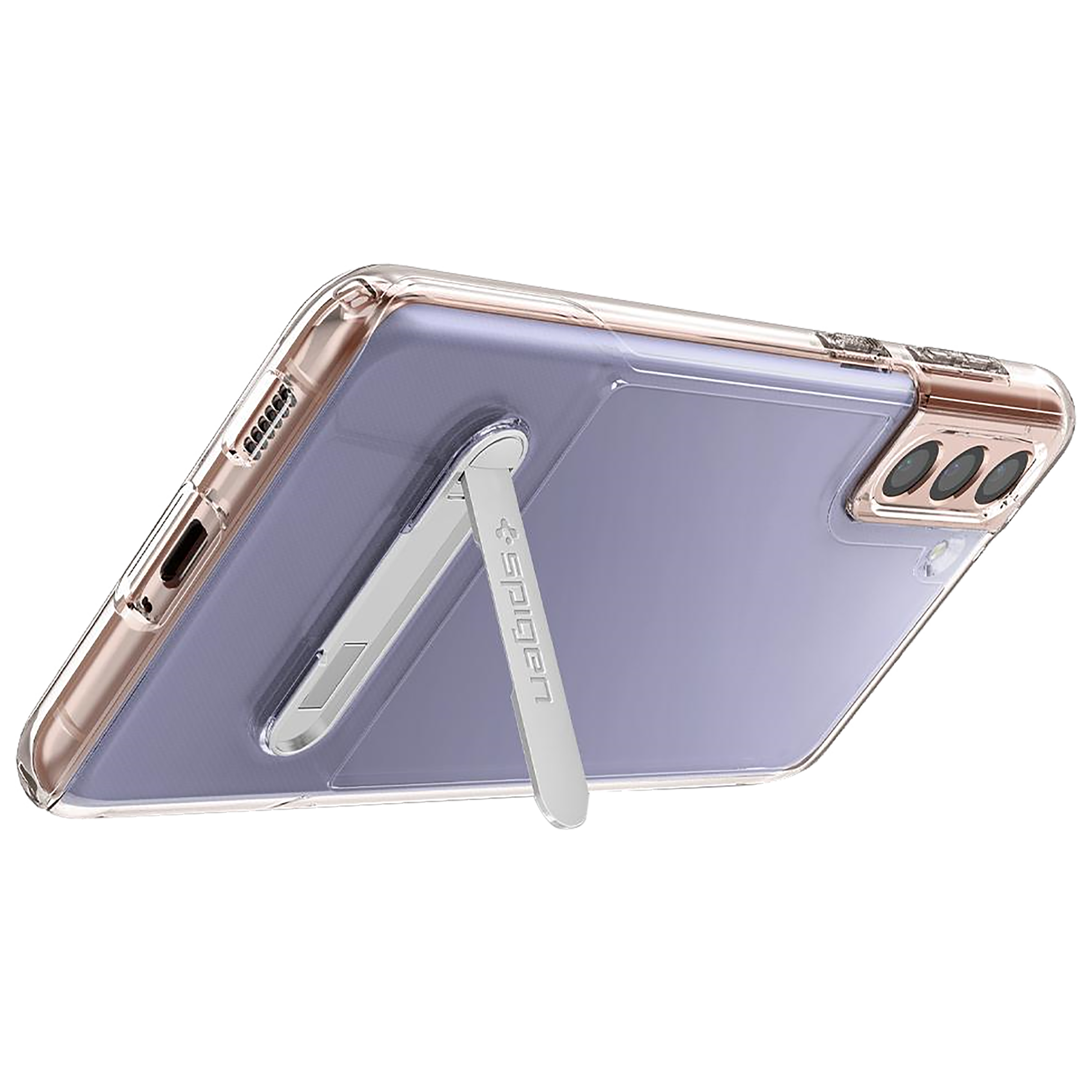 spigen Slim Armor TPU & Polycarbonate Back Case with Stand for SAMSUNG Galaxy S21 Plus (Wireless Charging Compatible, Crystal Clear)_5