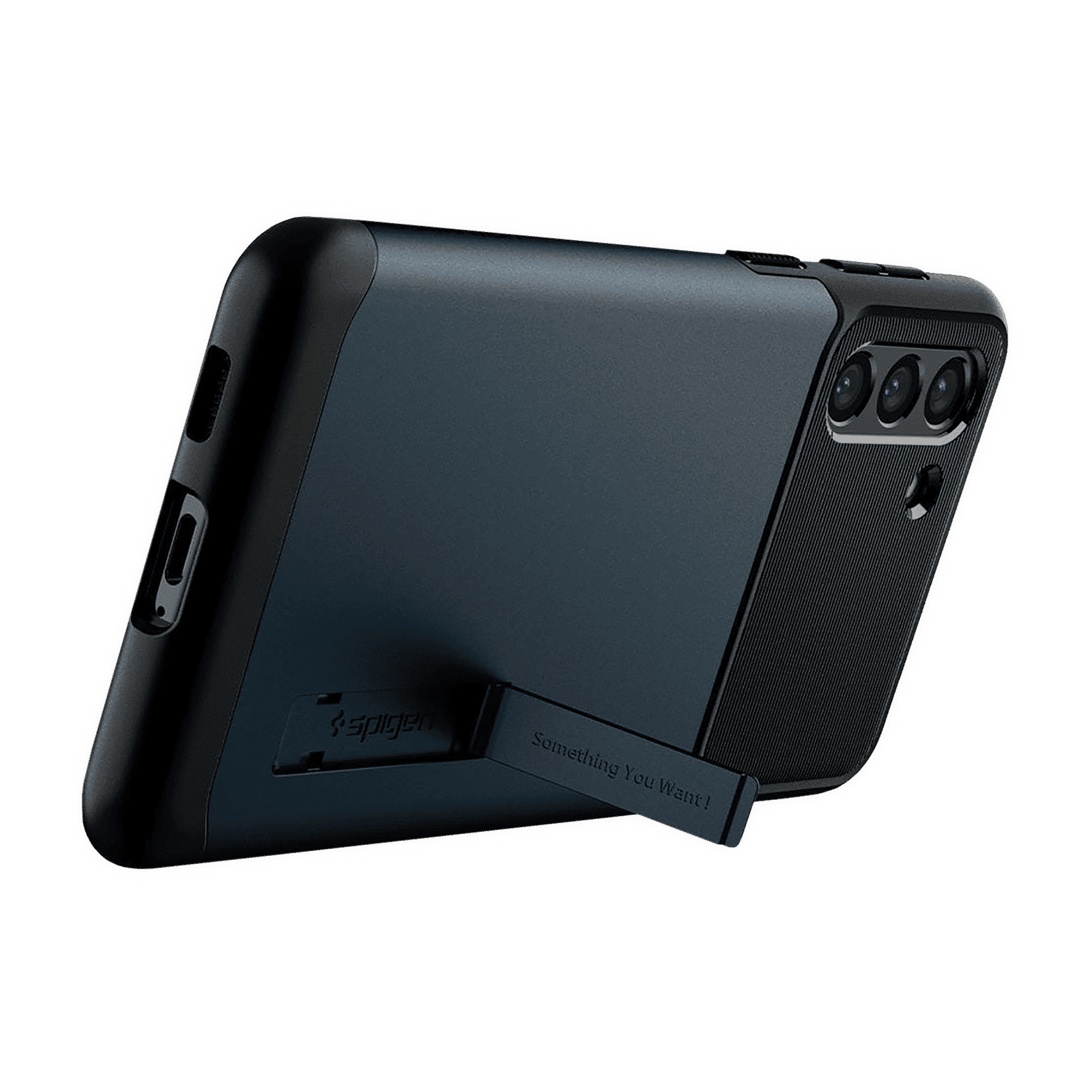 spigen Slim Armor TPU & Polycarbonate Back Case with Stand for SAMSUNG Galaxy S21 Plus (Wireless Charging Compatible, Metal Slate)_5