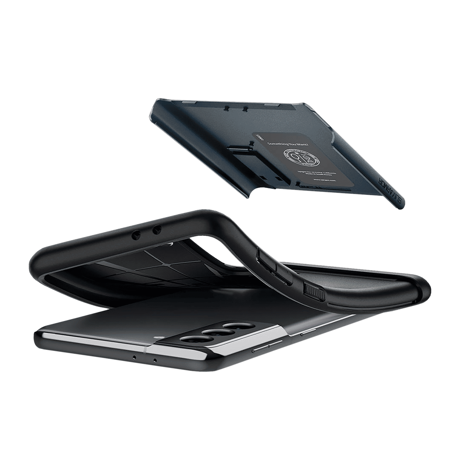 spigen Slim Armor TPU & Polycarbonate Back Case with Stand for SAMSUNG Galaxy S21 Plus (Wireless Charging Compatible, Metal Slate)_6