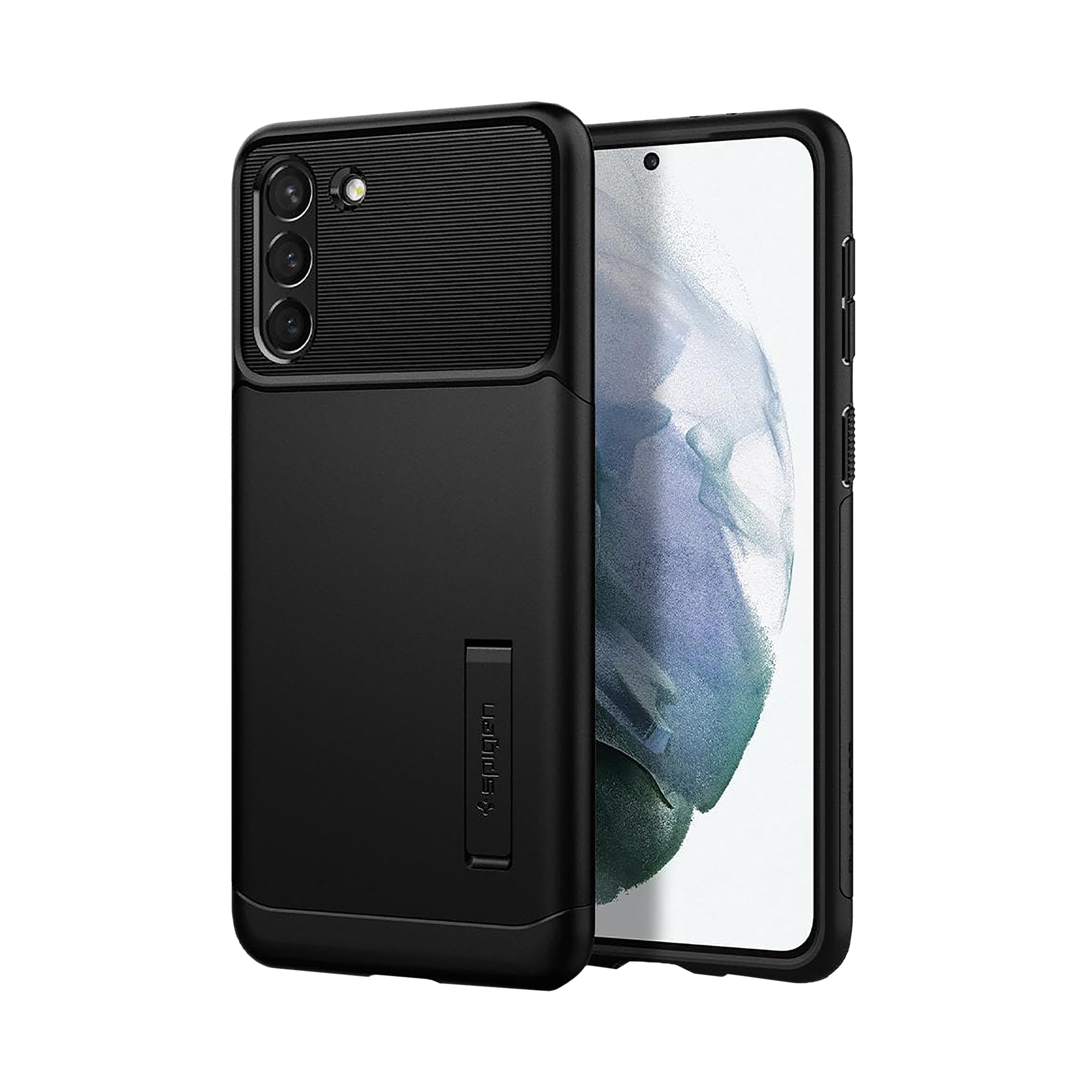 spigen Slim Armor TPU & Polycarbonate Back Case with Stand for SAMSUNG Galaxy S21 Plus (Wireless Charging Compatible, Black) spigen Slim Armor TPU & Polycarbonate Back Case with Stand for SAMSUNG Galaxy S21 Plus (Wireless Charging Compatible, Black)_1