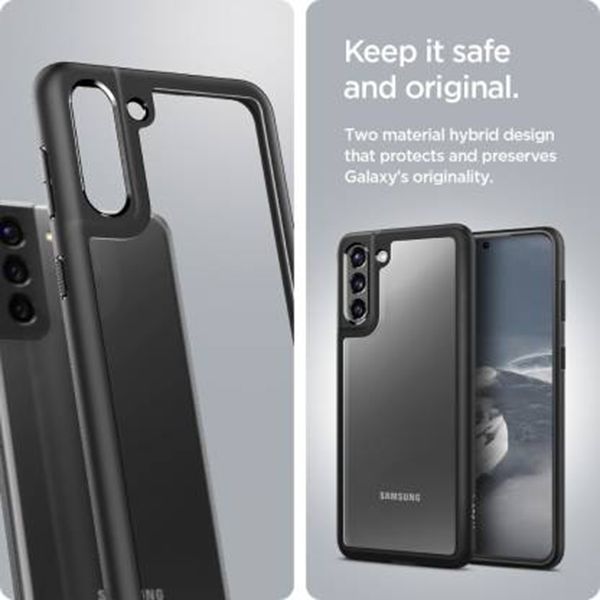spigen Ultra Hybrid Hard Polycarbonate & TPU Back Cover for SAMSUNG Galaxy S21 Plus (Air Cushion Technology, Matte Black)_5