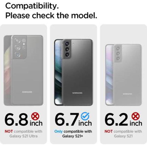 spigen Ultra Hybrid Hard Polycarbonate & TPU Back Cover for SAMSUNG Galaxy S21 Plus (Air Cushion Technology, Matte Black)_7