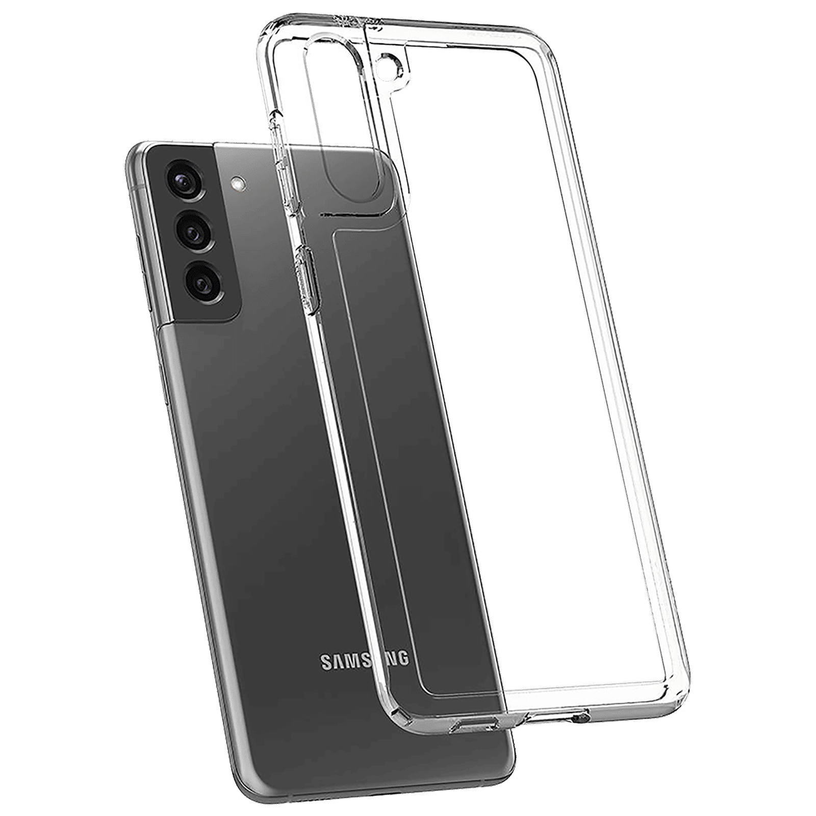 spigen Thin Fit Polycarbonate & TPU Back Cover for SAMSUNG Galaxy S21 Plus (Air Cushion Technology, Crystal Clear)_9
