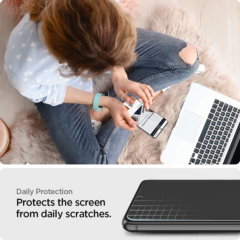 spigen Neo Flex Solid Screen Protector for SAMSUNG Galaxy S21 Plus (Undisturbed Touch Response)_7