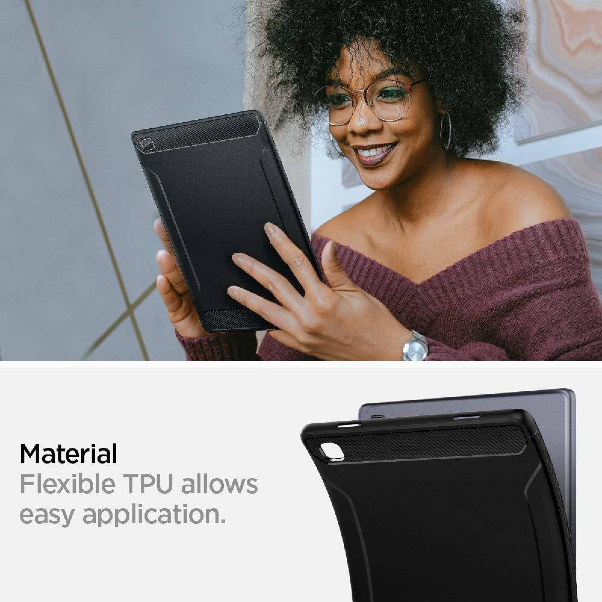 spigen Tough Armor Pro Polycarbonate Back Cover for SAMSUNG Galaxy Tab A7 (Shock Absorbent, Gunmetal)_12