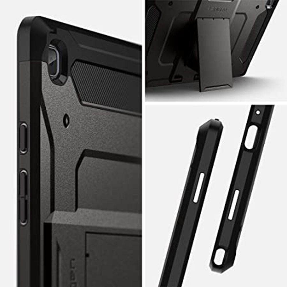 spigen Tough Armor Pro Polycarbonate Back Cover for SAMSUNG Galaxy Tab A7 (Shock Absorbent, Gunmetal)_14