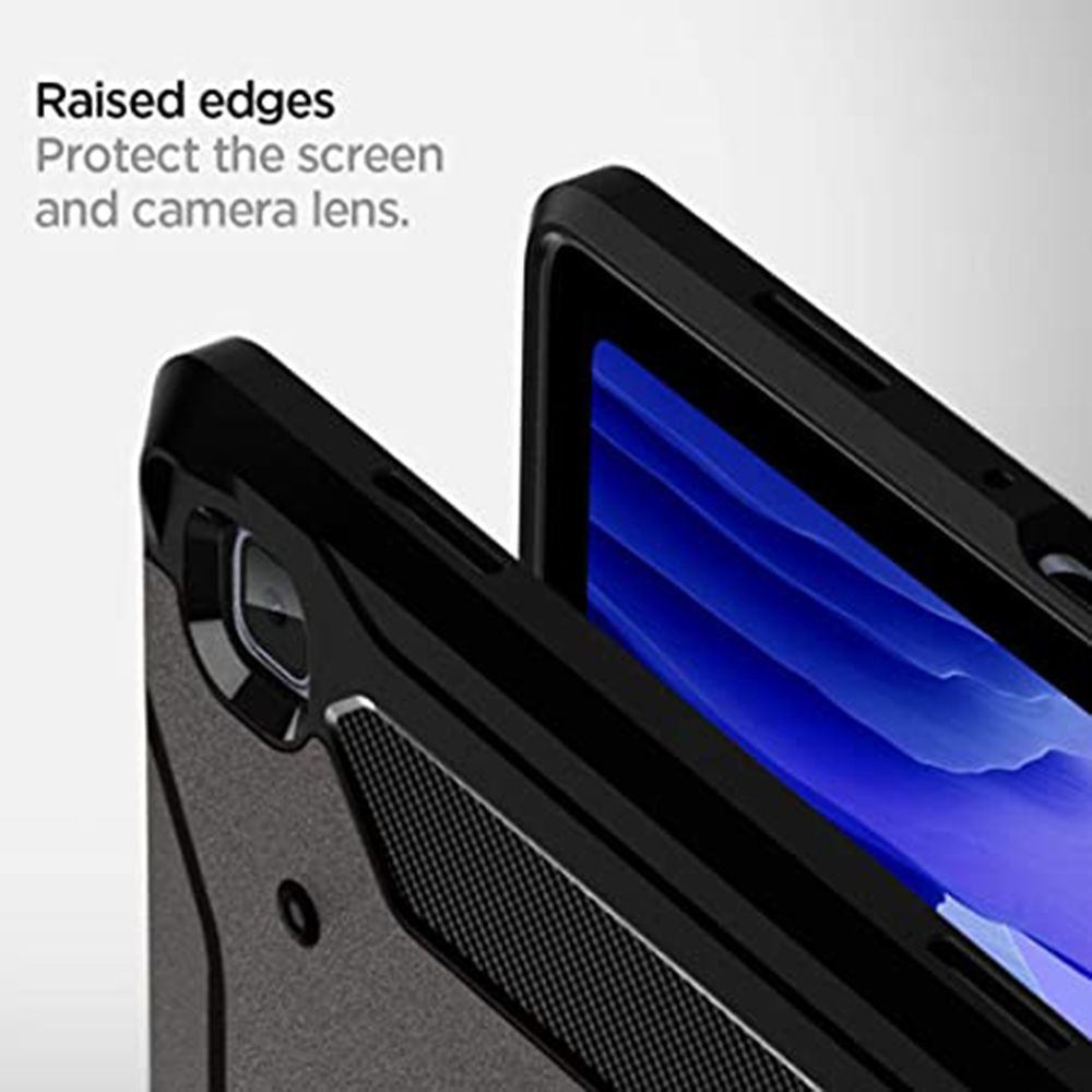 spigen Tough Armor Pro Polycarbonate Back Cover for SAMSUNG Galaxy Tab A7 (Shock Absorbent, Gunmetal)_8
