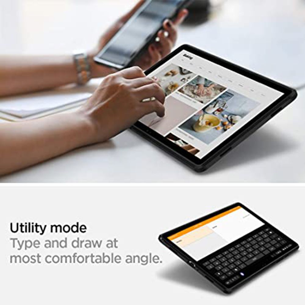 spigen Tough Armor Pro TPU & Polycarbonate Back Cover for SAMSUNG Galaxy Tab A7 (Shock Absorbent, Black)_12