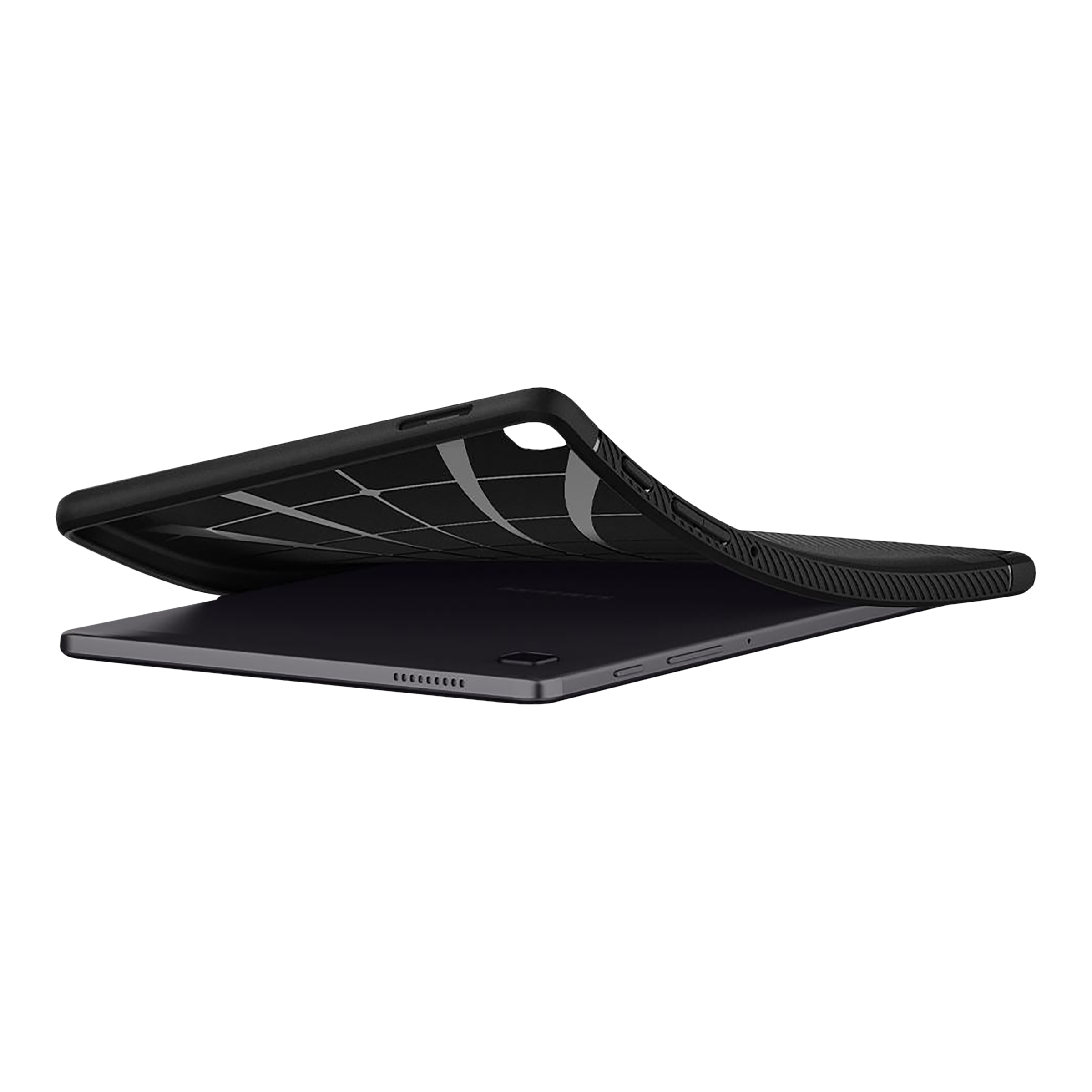spigen Rugged Armor TPU Back Cover for SAMSUNG Galaxy Tab A7 Lite (Wireless Charging Compatible, Matte Black)_15