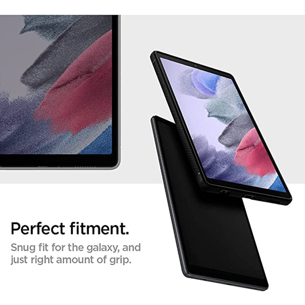 spigen Rugged Armor TPU Back Cover for SAMSUNG Galaxy Tab A7 Lite (Wireless Charging Compatible, Matte Black)_6