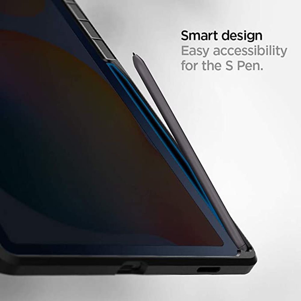 spigen Tough Armor Pro TPU & Polycarbonate Back Cover for SAMSUNG Galaxy Tab S6 Lite (Support S Pen Holder, Black)_11