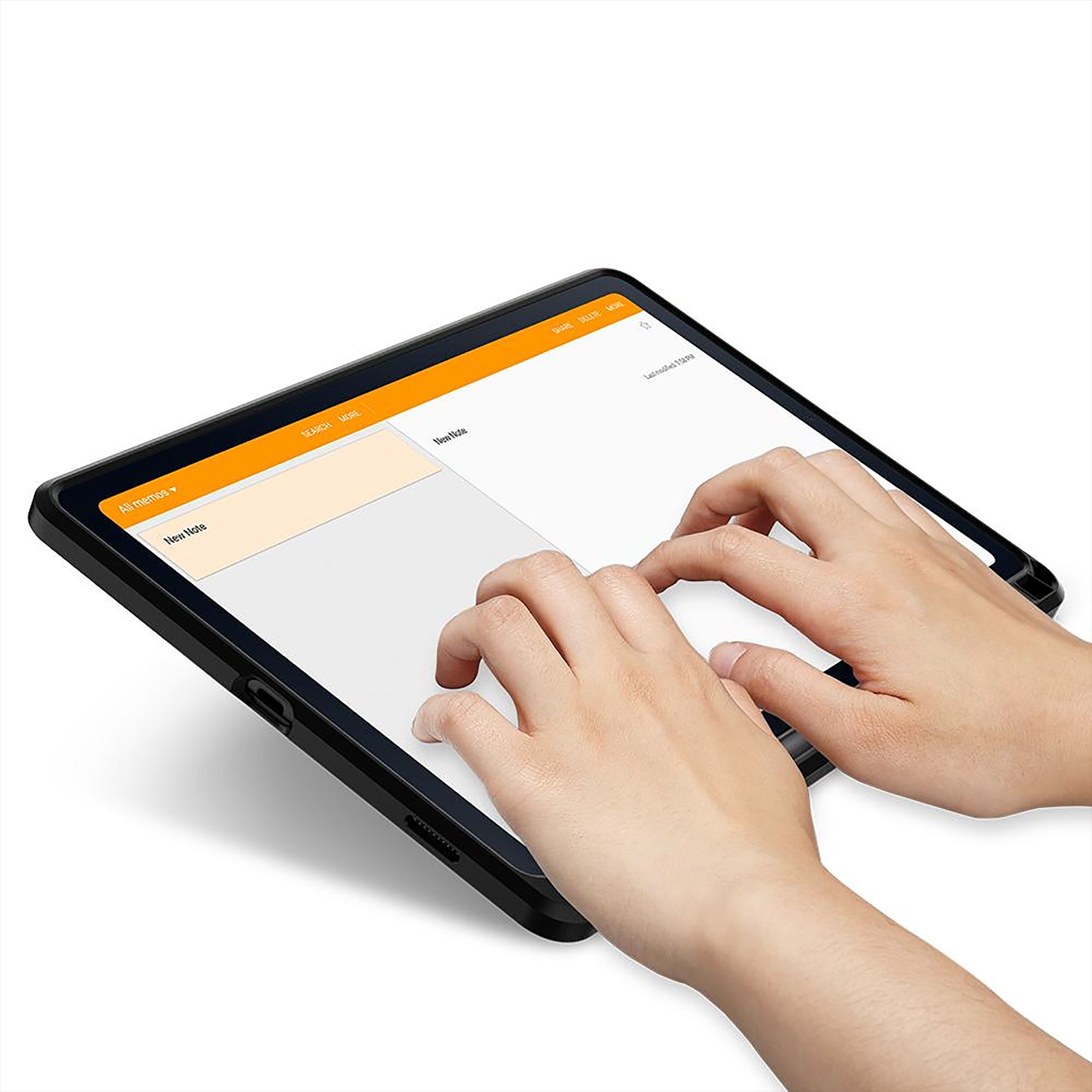 spigen Tough Armor Pro TPU & Polycarbonate Back Cover for SAMSUNG Galaxy Tab S6 Lite (Support S Pen Holder, Black)_18