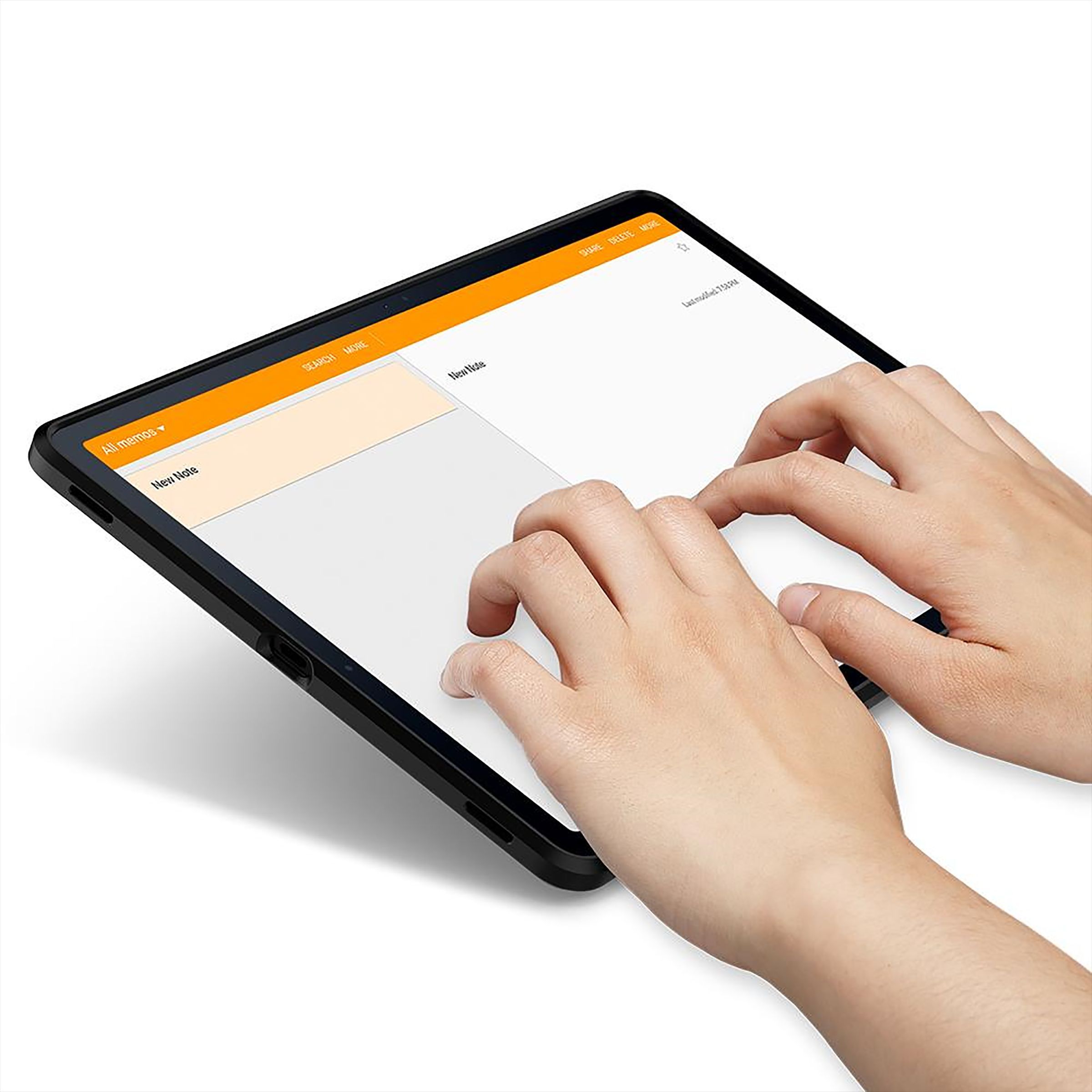 spigen Tough Armor Pro Polycarbonate Back Cover for SAMSUNG Galaxy Tab S8 Plus, Tab S7 Plus (Built-In Pen Storage, Gunmetal)_16