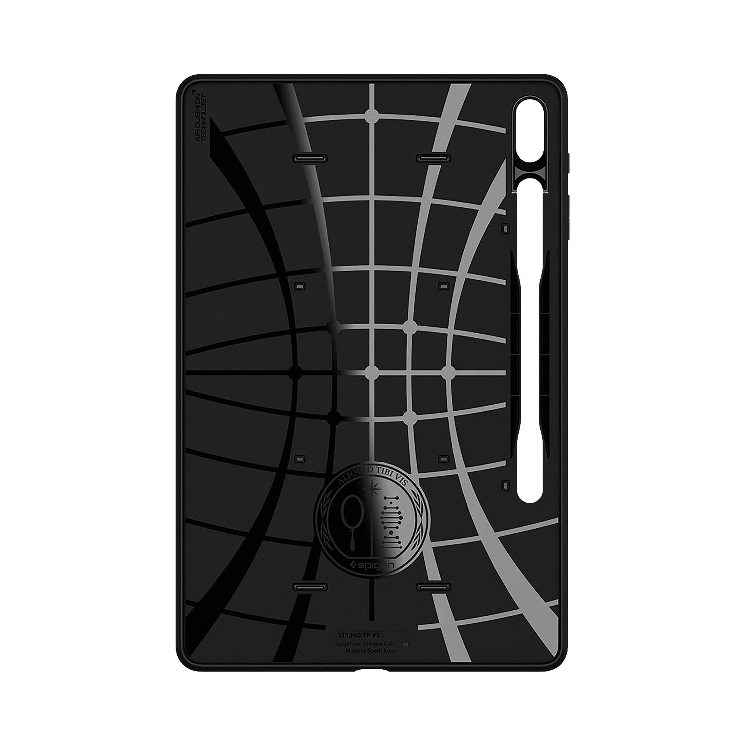 spigen Tough Armor Pro Polycarbonate Back Cover for SAMSUNG Galaxy Tab S8 Plus, Tab S7 Plus (Built-In Pen Storage, Gunmetal)_5
