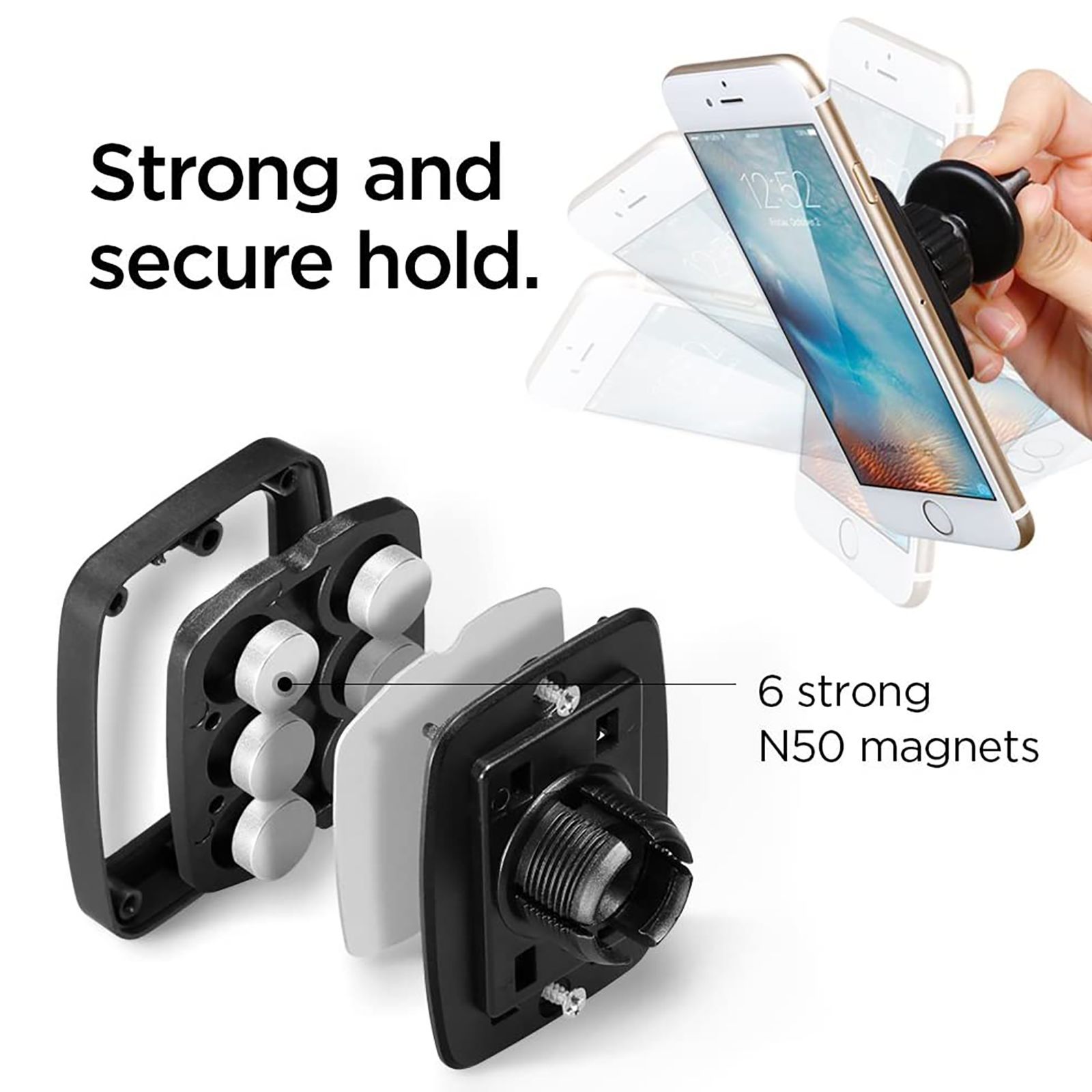 spigen Dashboard Mobile Holder (360 Rotation, 000CD20115, Black)_10