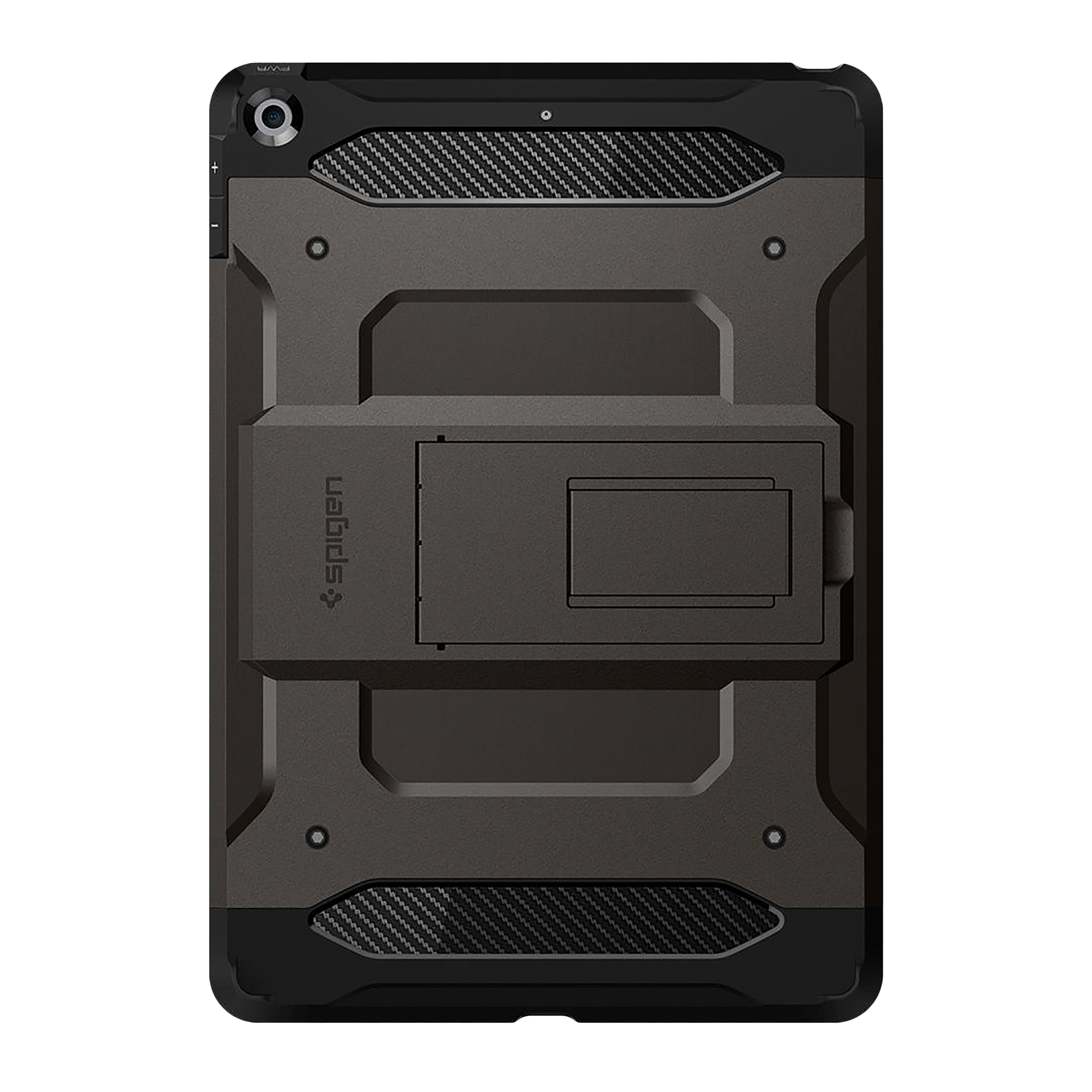 spigen Tough Armor TECH Polycarbonate Back Cover for Apple iPad 10.2 Inch (Shock Absorption, Gunmetal)_3