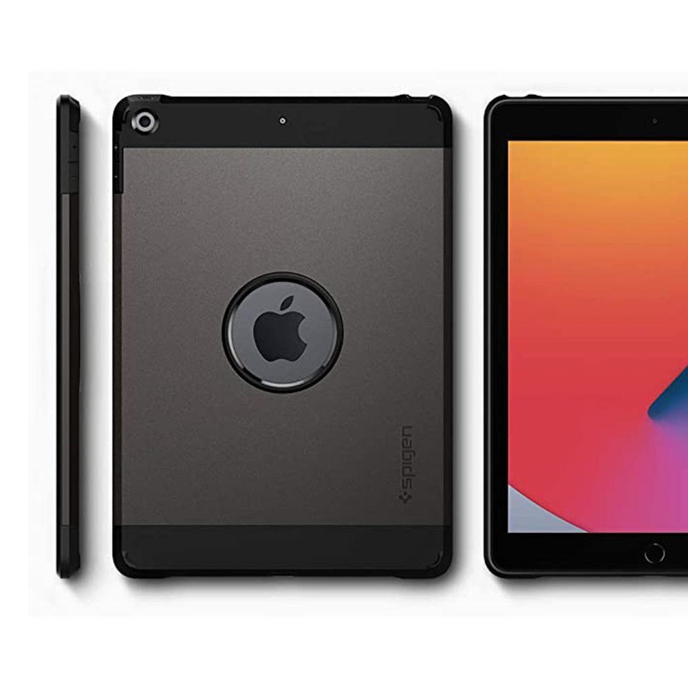 spigen Tough Armor Hard Polycarbonate Back Cover for Apple iPad 10.2 Inch (2021/2020/2019) (Dual Layered Back Protection, Gunmetal)_8