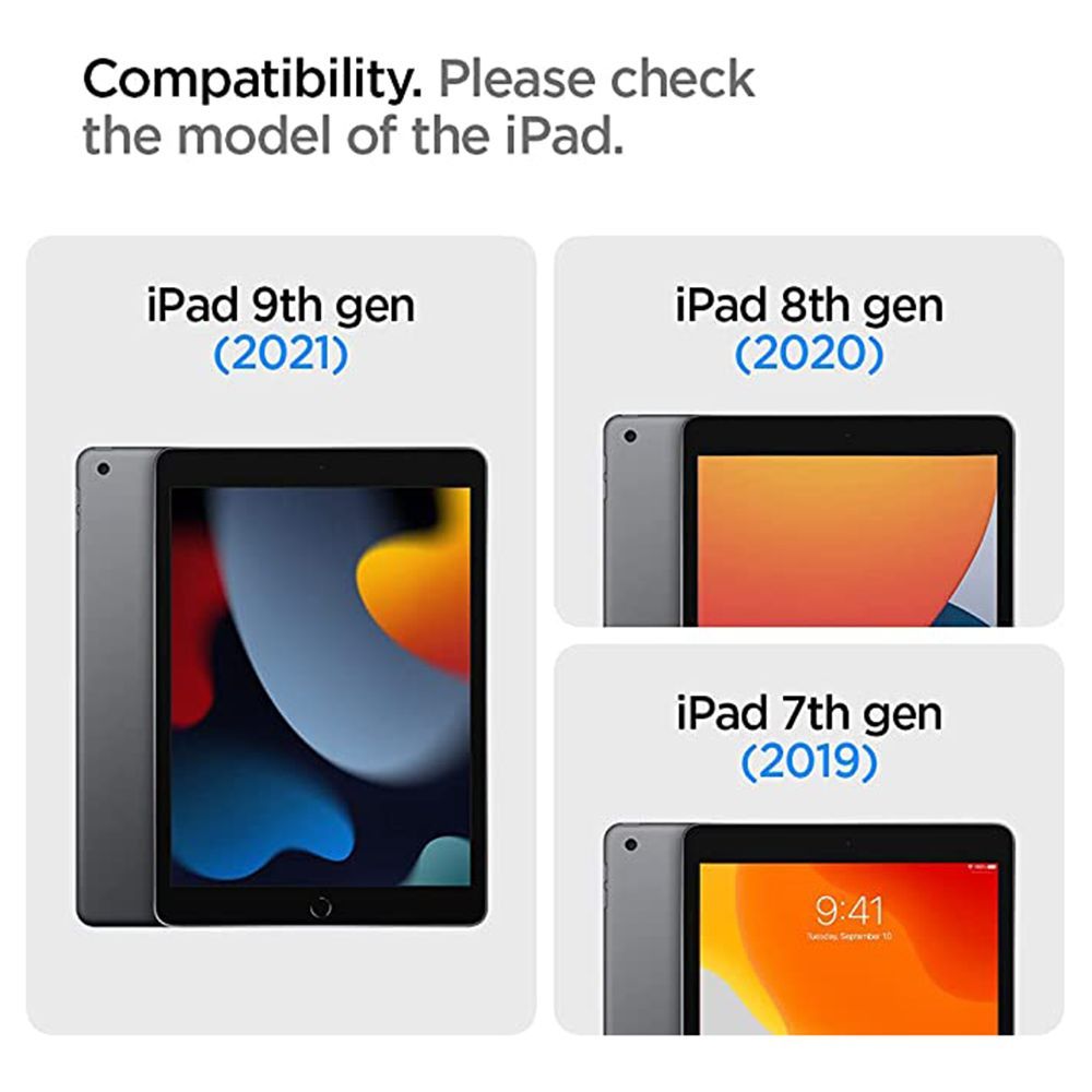 spigen Tough Armor Hard Polycarbonate Back Cover for Apple iPad 10.2 Inch (2021/2020/2019) (Dual Layered Back Protection, Black)_9