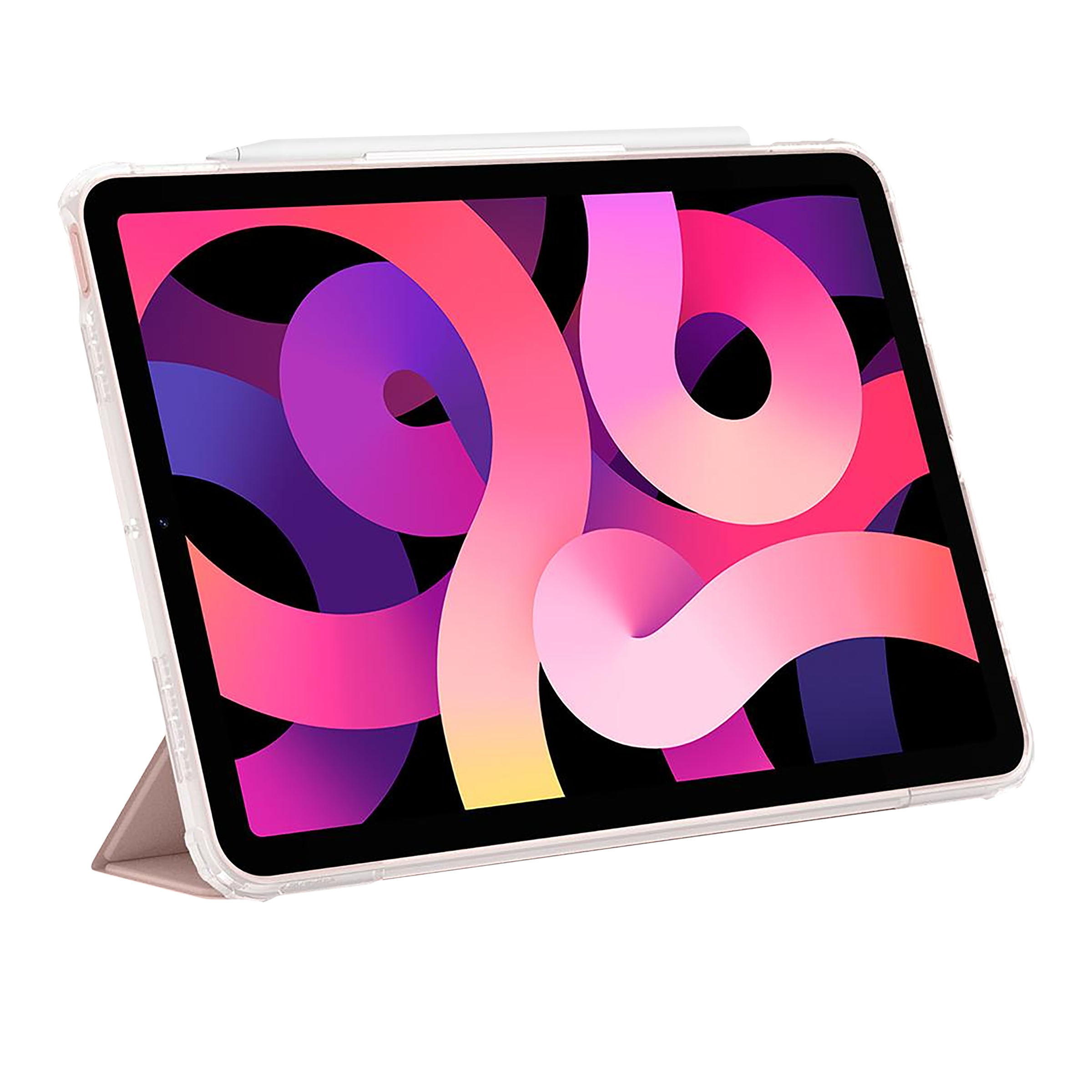 spigen Ultra Hybrid Pro Polycarbonate Flip Cover for Apple iPad Air 10.9 Inch (Apple Pencil Functions, Rose Gold)_11