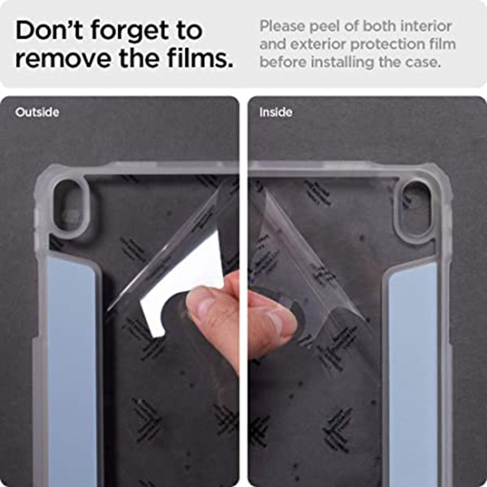 spigen Ultra Hybrid Pro Polycarbonate Flip Cover for Apple iPad Air 10.9 Inch (Apple Pencil Functions, Rose Gold)_6