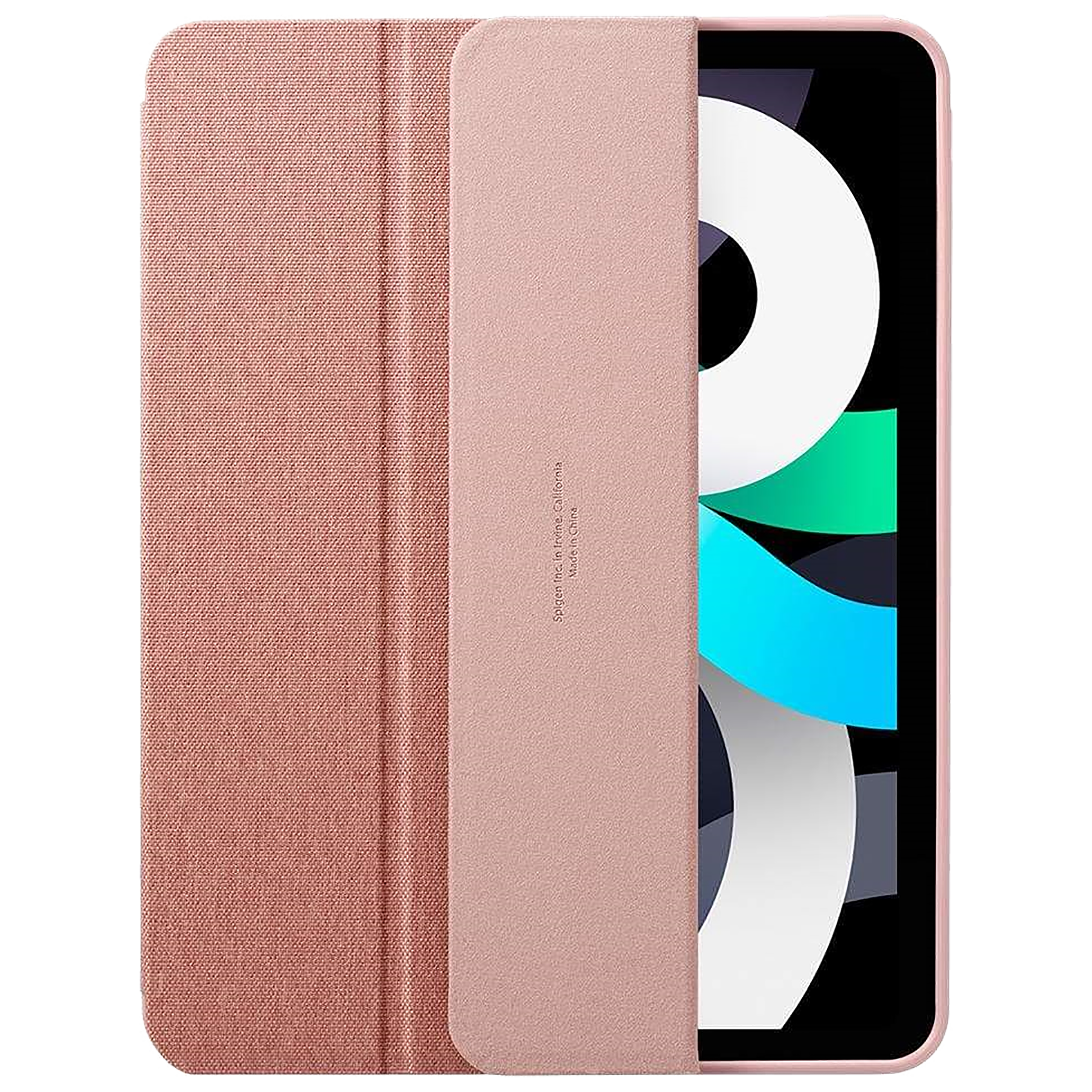 spigen Urban Fit Nylon Flip Cover for Apple iPad Air 10.9 Inch (Pencil Holder, Rose Gold) spigen Urban Fit Nylon Flip Cover for Apple iPad Air 10.9 Inch (Pencil Holder, Rose Gold)_12