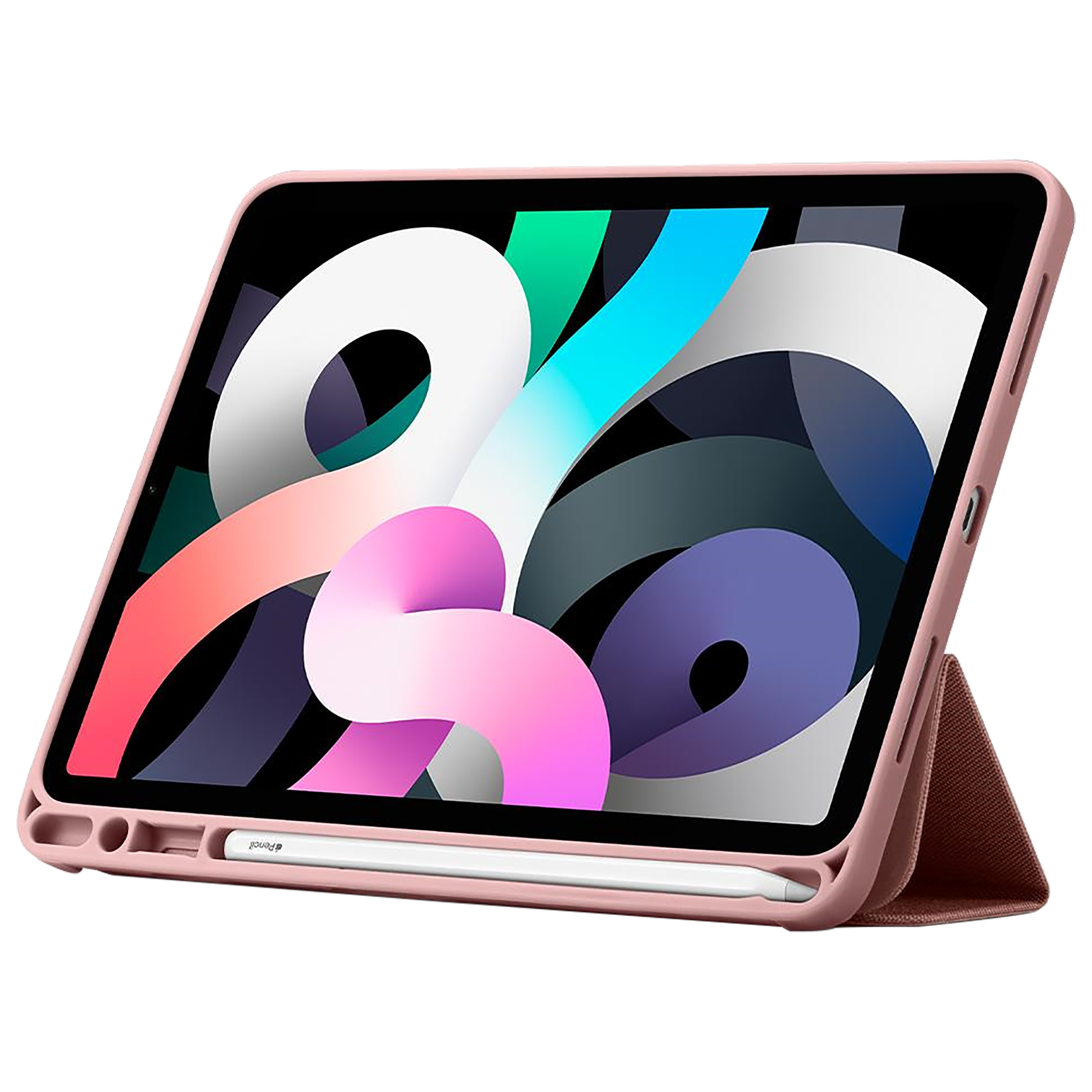 spigen Urban Fit Nylon Flip Cover for Apple iPad Air 10.9 Inch (Pencil Holder, Rose Gold) spigen Urban Fit Nylon Flip Cover for Apple iPad Air 10.9 Inch (Pencil Holder, Rose Gold)_13