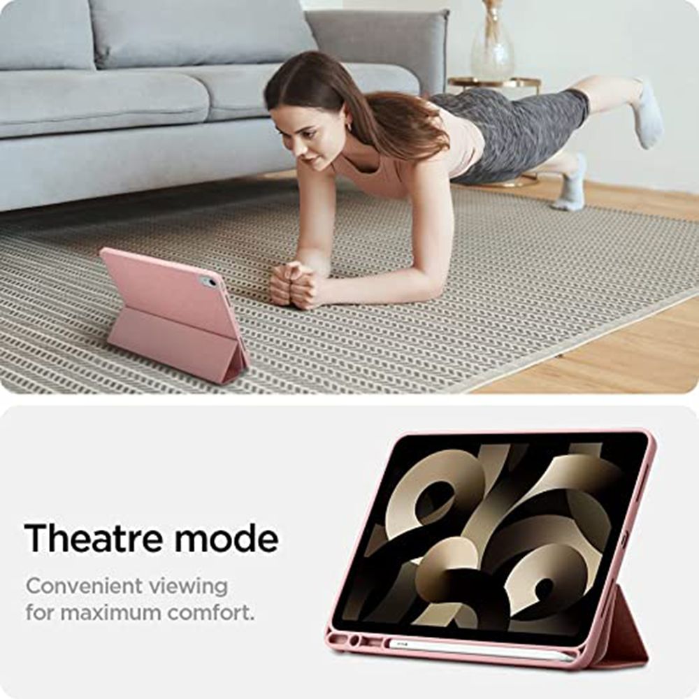 spigen Urban Fit Nylon Flip Cover for Apple iPad Air 10.9 Inch (Pencil Holder, Rose Gold) spigen Urban Fit Nylon Flip Cover for Apple iPad Air 10.9 Inch (Pencil Holder, Rose Gold)_6
