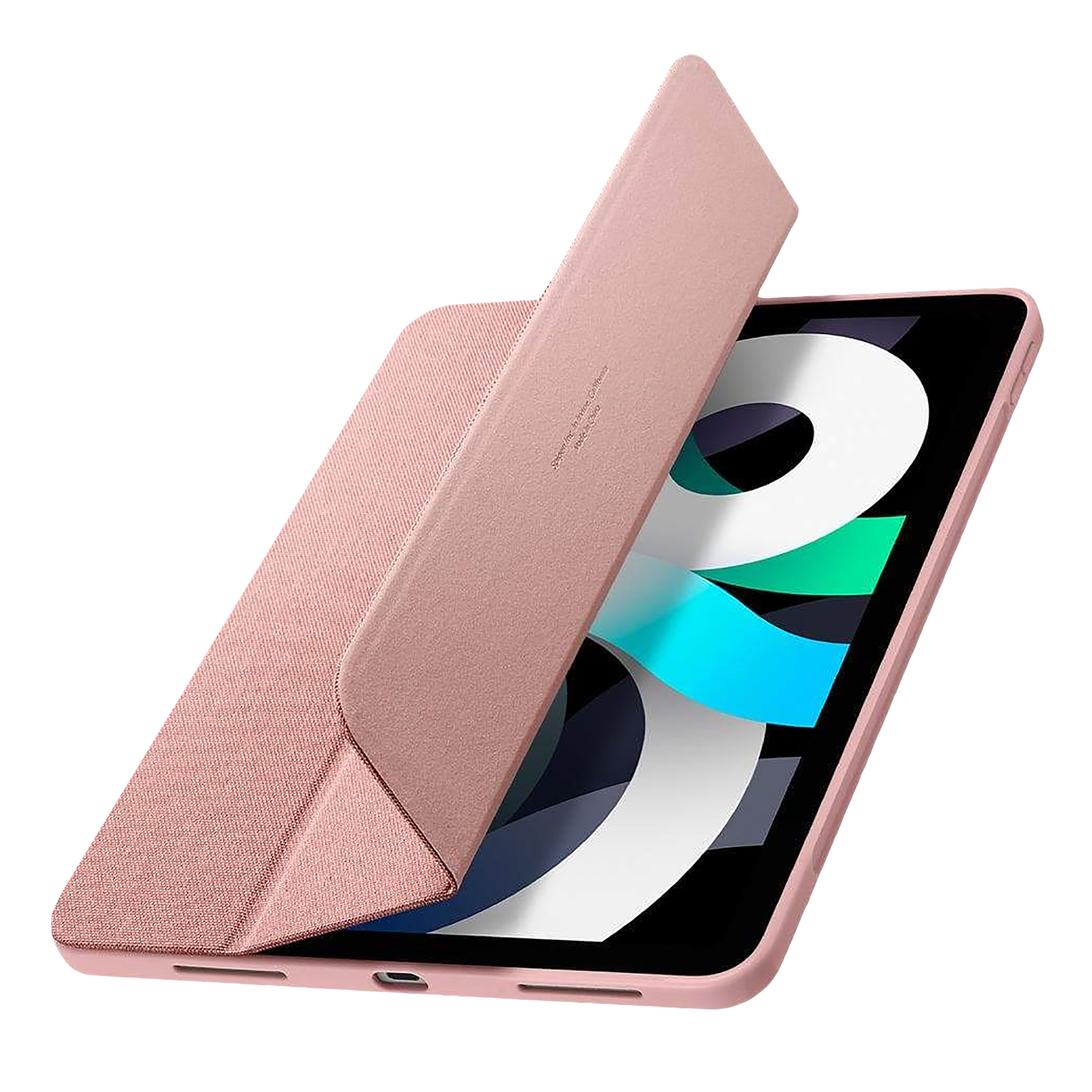 spigen Urban Fit Nylon Flip Cover for Apple iPad Air 10.9 Inch (Pencil Holder, Rose Gold) spigen Urban Fit Nylon Flip Cover for Apple iPad Air 10.9 Inch (Pencil Holder, Rose Gold)_8
