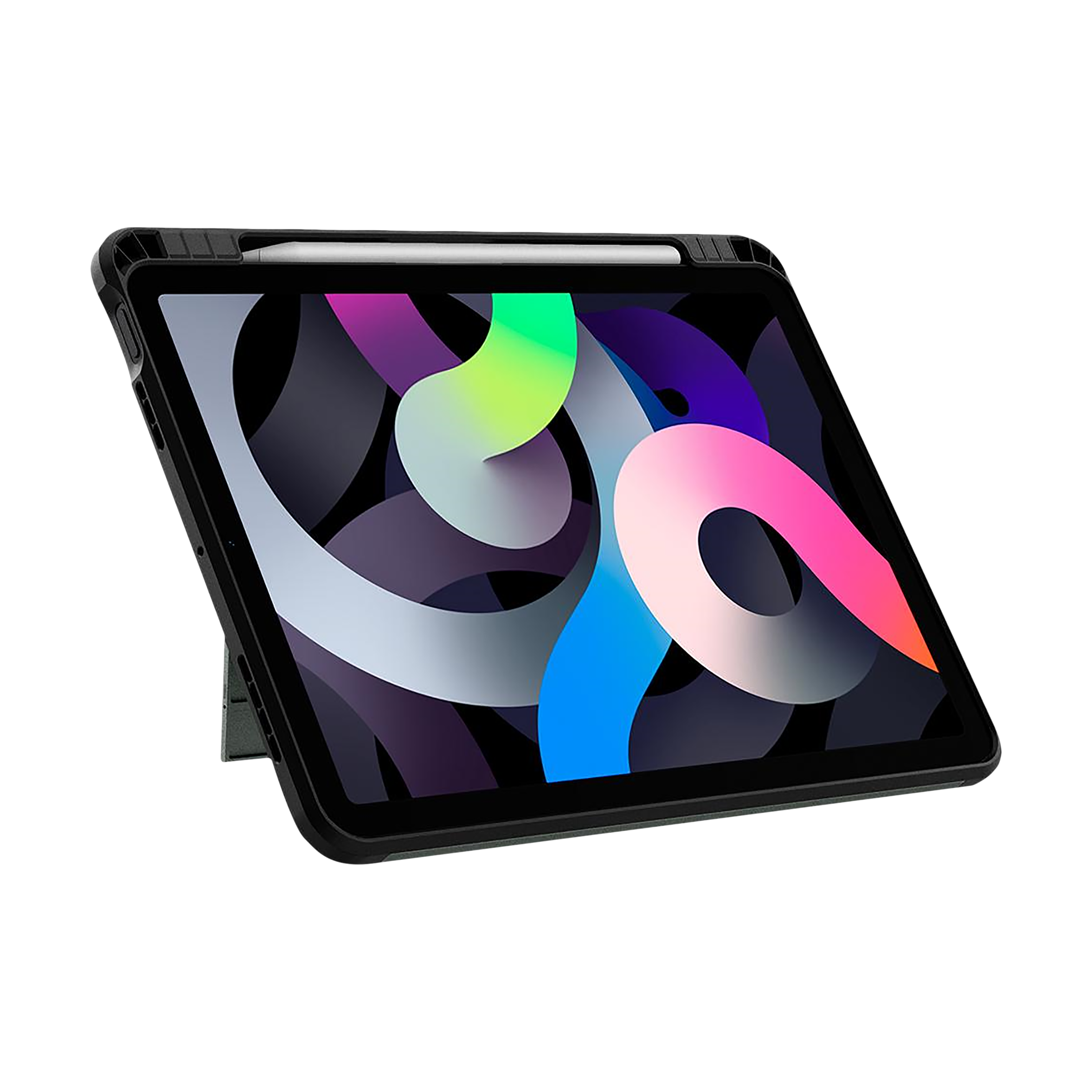 spigen Tough Armor Pro Polycarbonate Back Cover for Apple iPad Air 10.9 Inch (Raised Edges, Military Green)_13