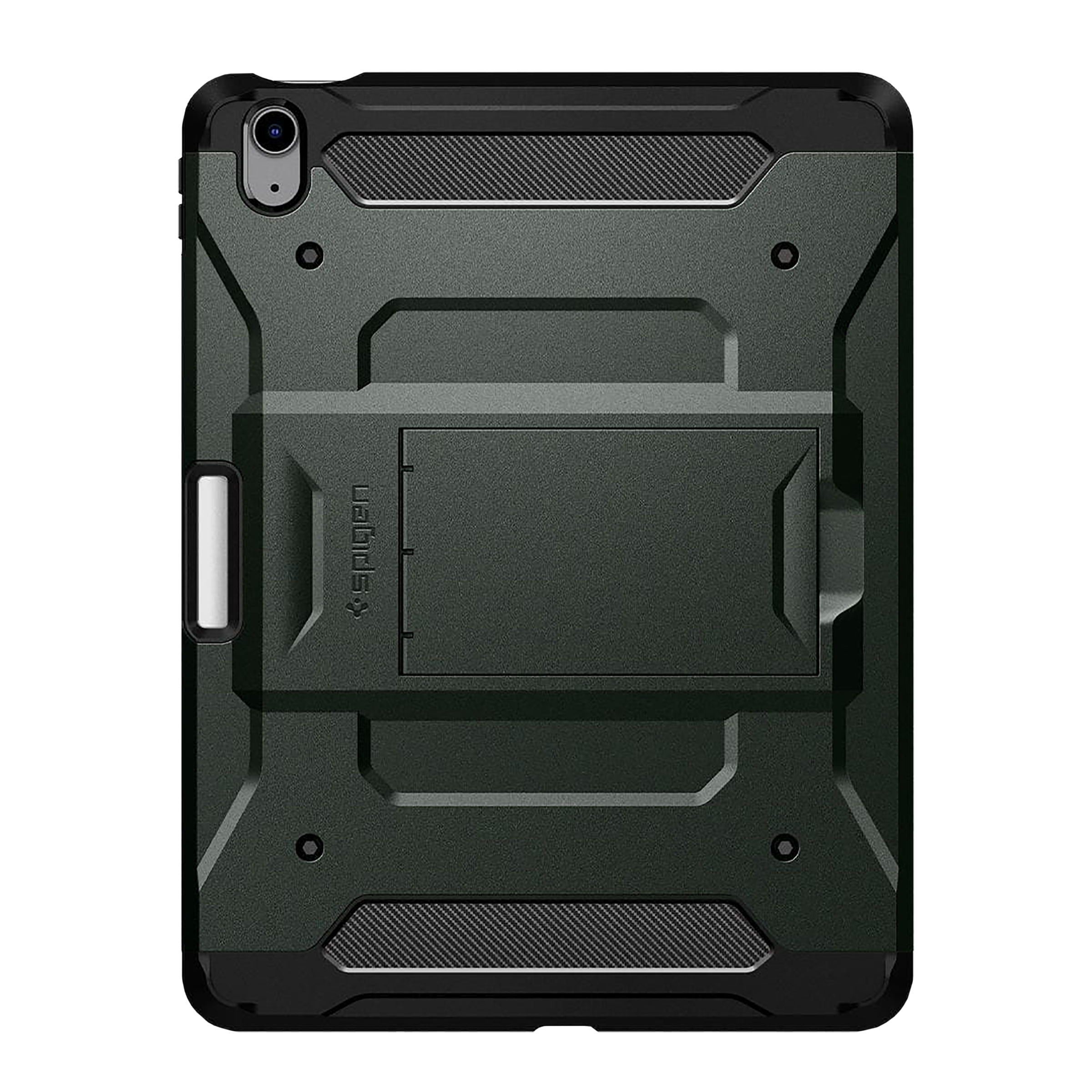 spigen Tough Armor Pro Polycarbonate Back Cover for Apple iPad Air 10.9 Inch (Raised Edges, Military Green)_3