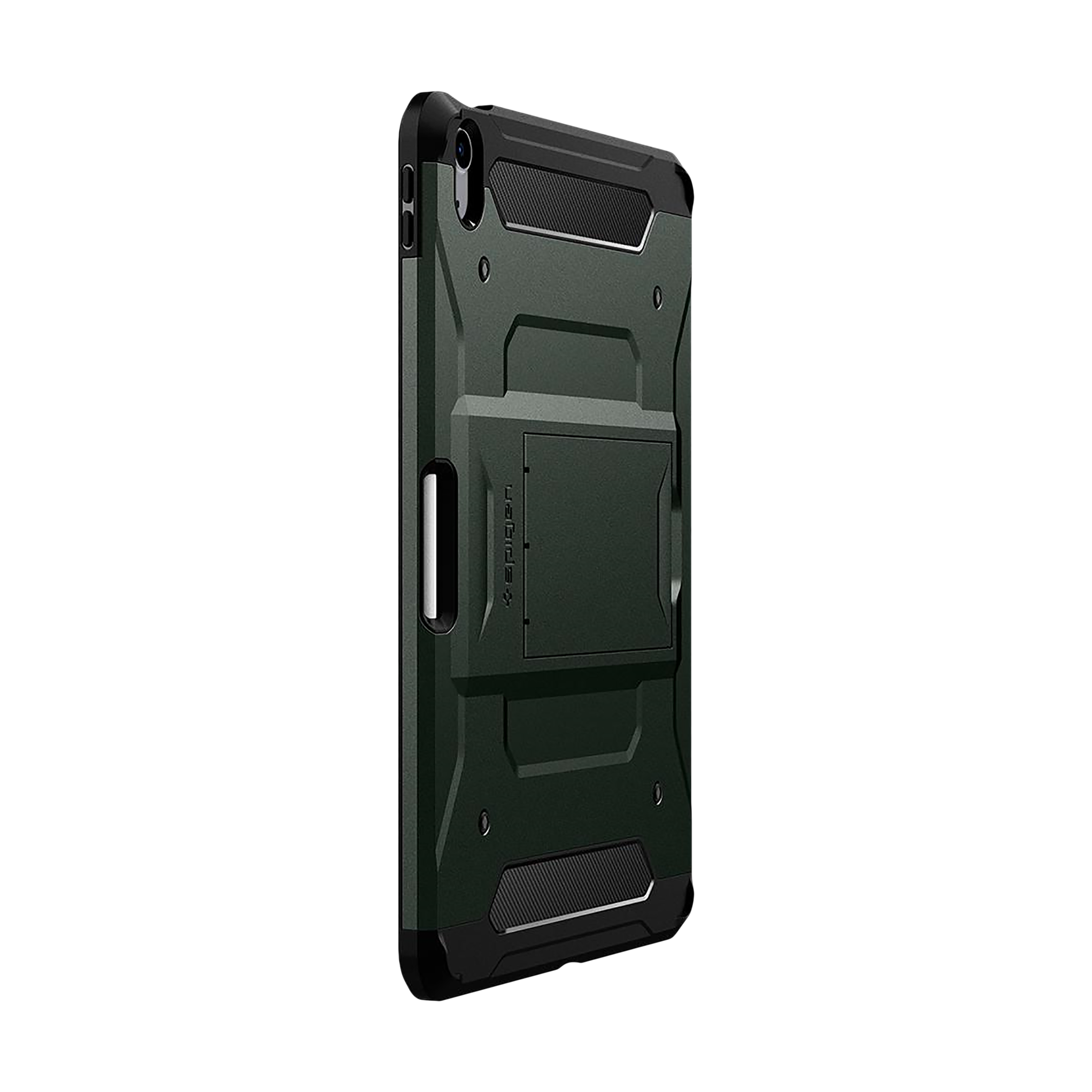 spigen Tough Armor Pro Polycarbonate Back Cover for Apple iPad Air 10.9 Inch (Raised Edges, Military Green)_8