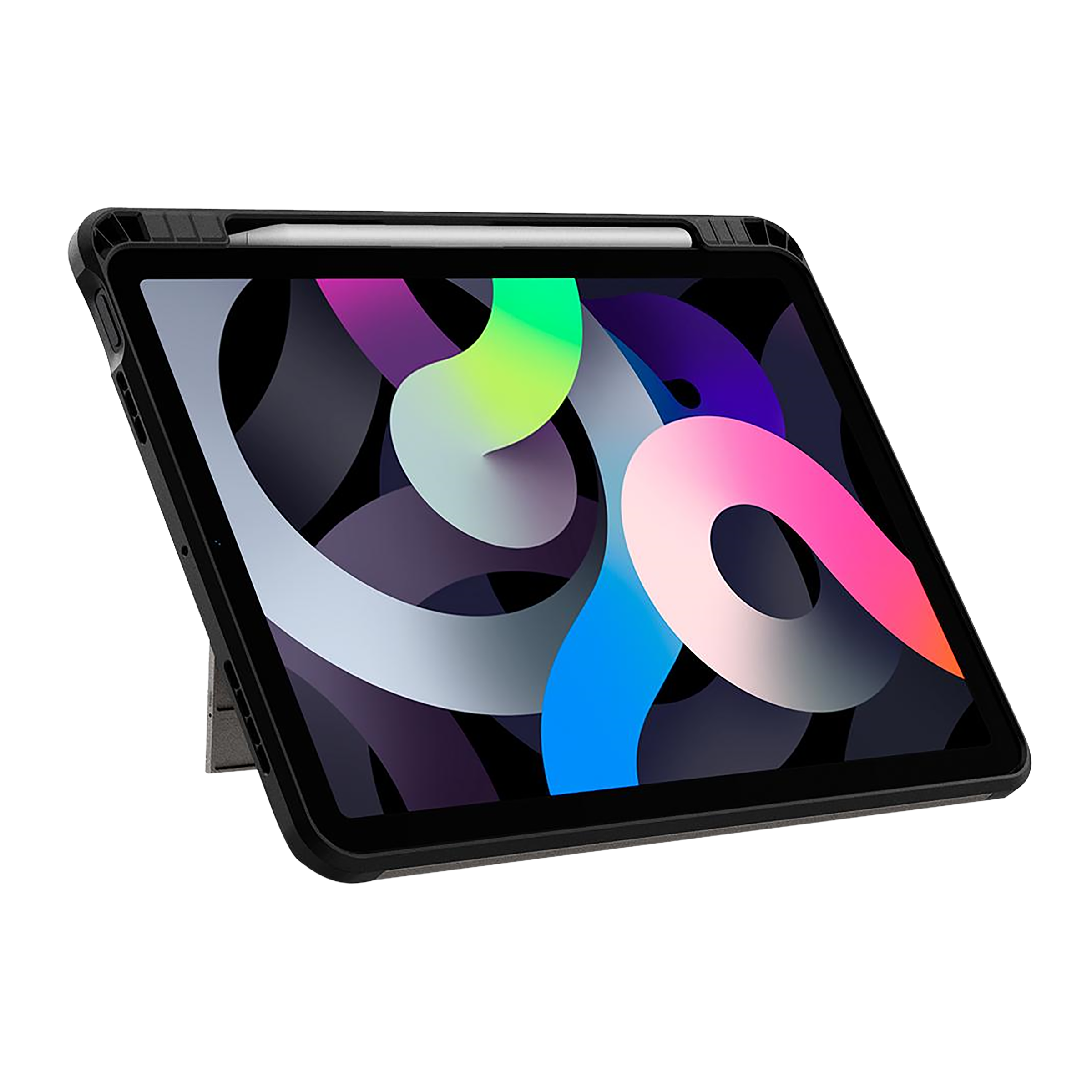 spigen Tough Armor Pro Polycarbonate Back Cover for Apple iPad Air 10.9 Inch (Raised Edges, Gunmetal)_7