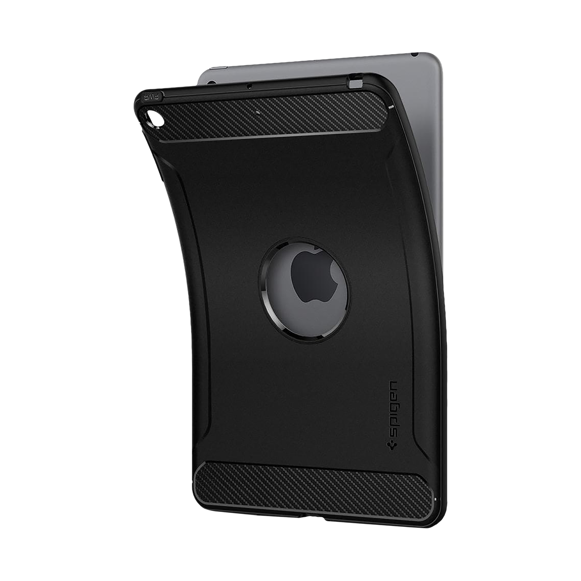 spigen Rugged Armor TPU Back Case for Apple iPad Mini 5 (Air Cushion Technology, Black)_13