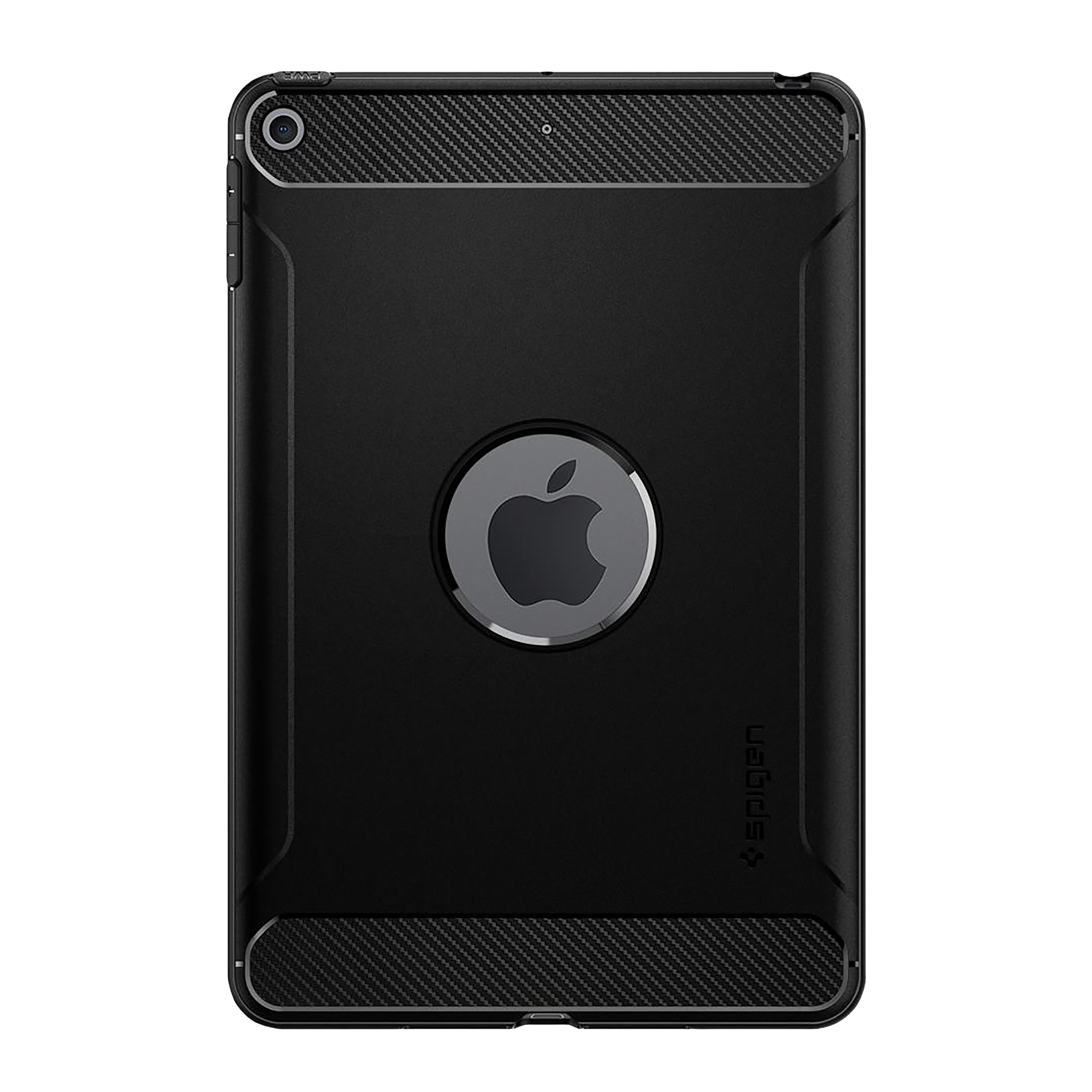 spigen Rugged Armor TPU Back Case for Apple iPad Mini 5 (Air Cushion Technology, Black)_3