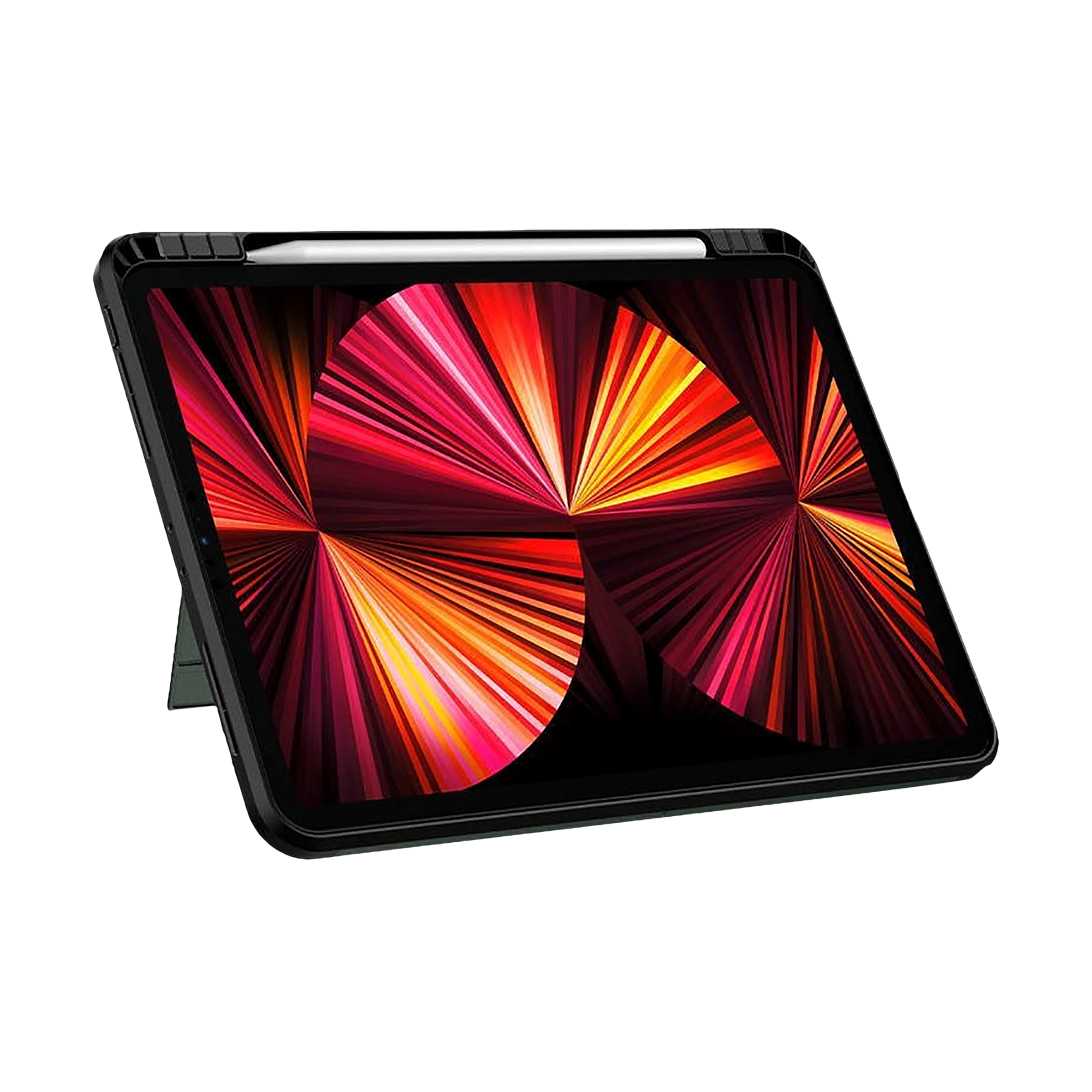 spigen Tough Armor Pro Polycarbonate & Carbon Fiber Back Cover for Apple iPad Pro 11 Inch (Air Cushion Technology, Black)_12