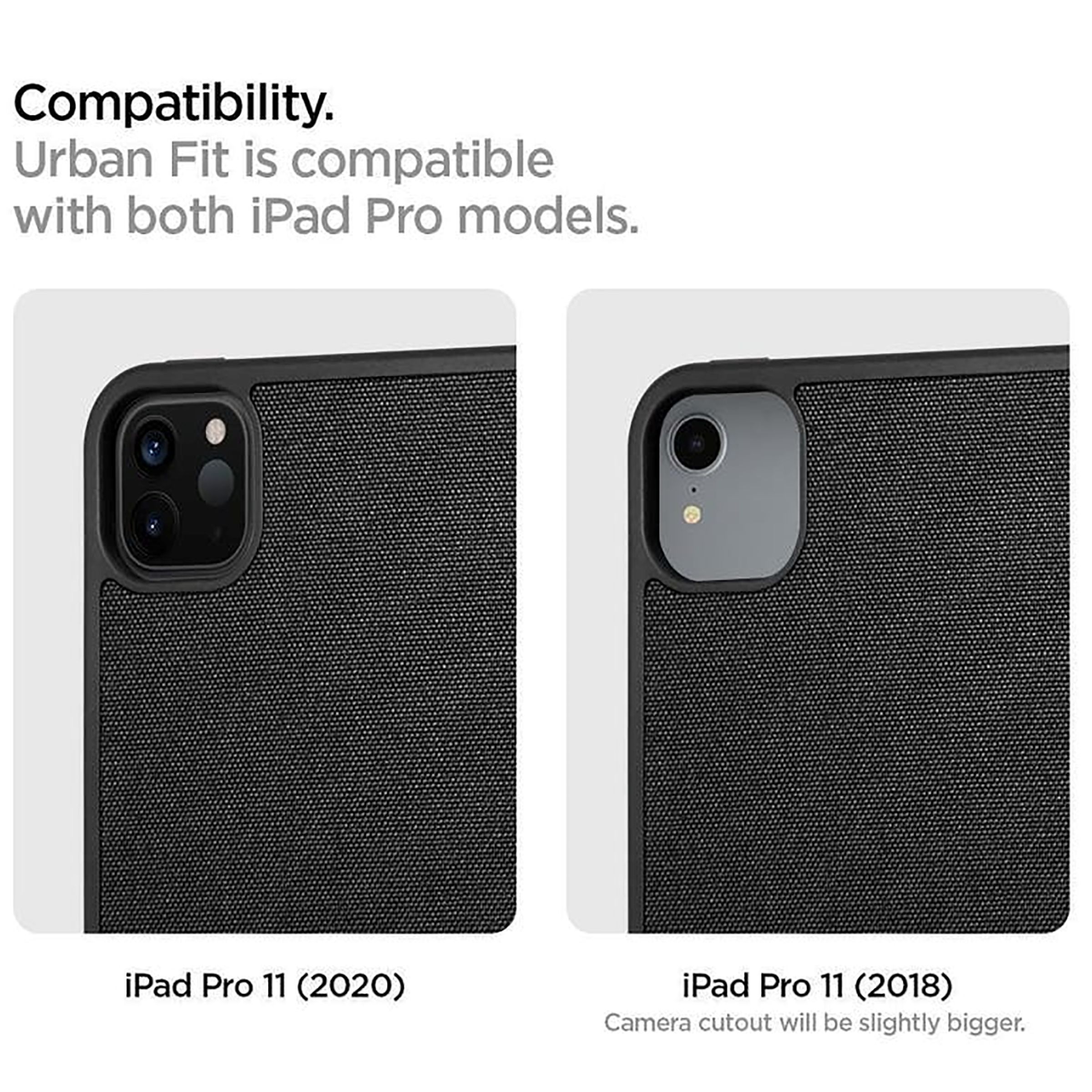 spigen Urban Fit Nylon Flip Cover for Apple iPad Pro 11 Inch (Pencil Holder, Black)_17