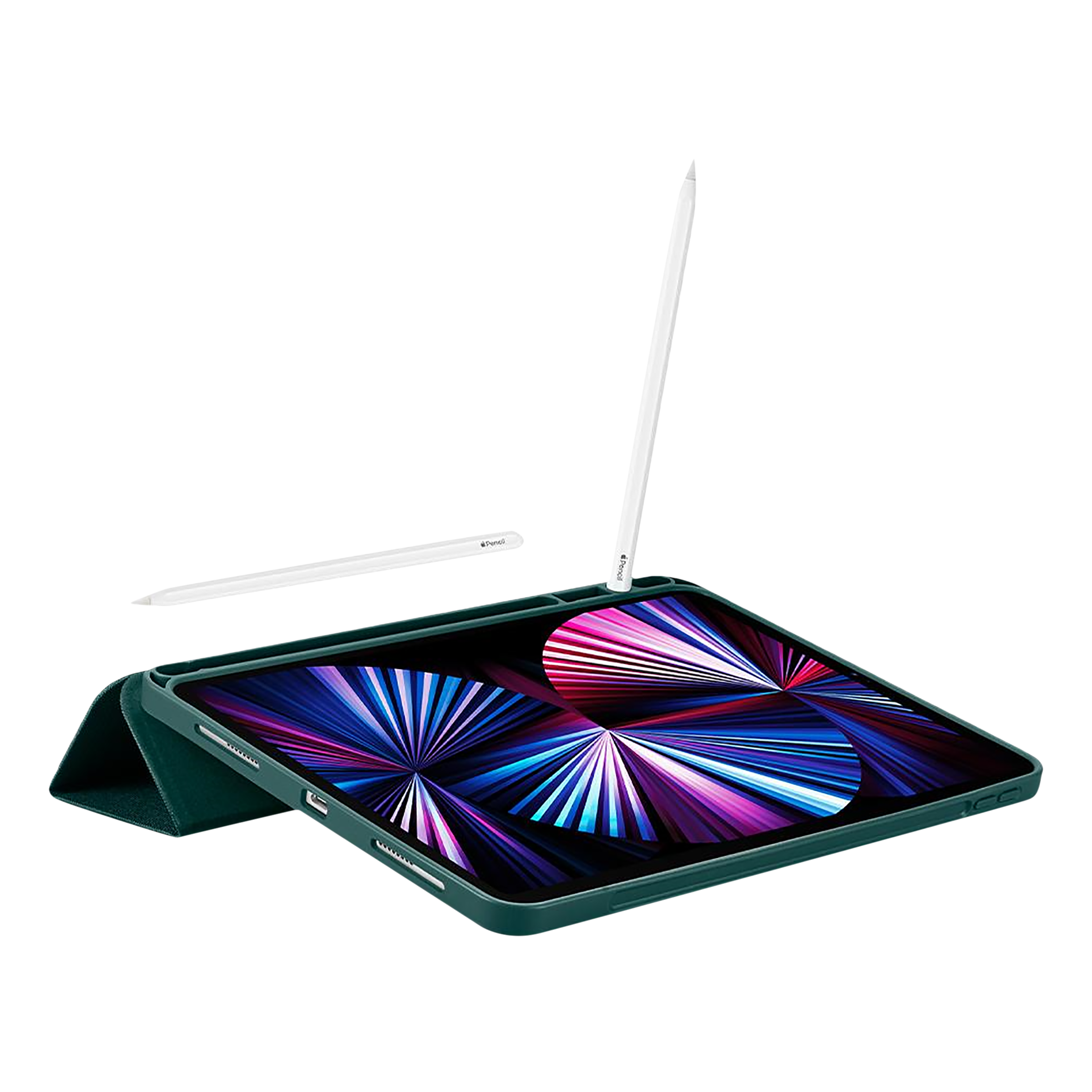 spigen Urban Fit Nylon Flip Cover for Apple iPad Pro 11 Inch (Pencil Holder, Military Green)_10