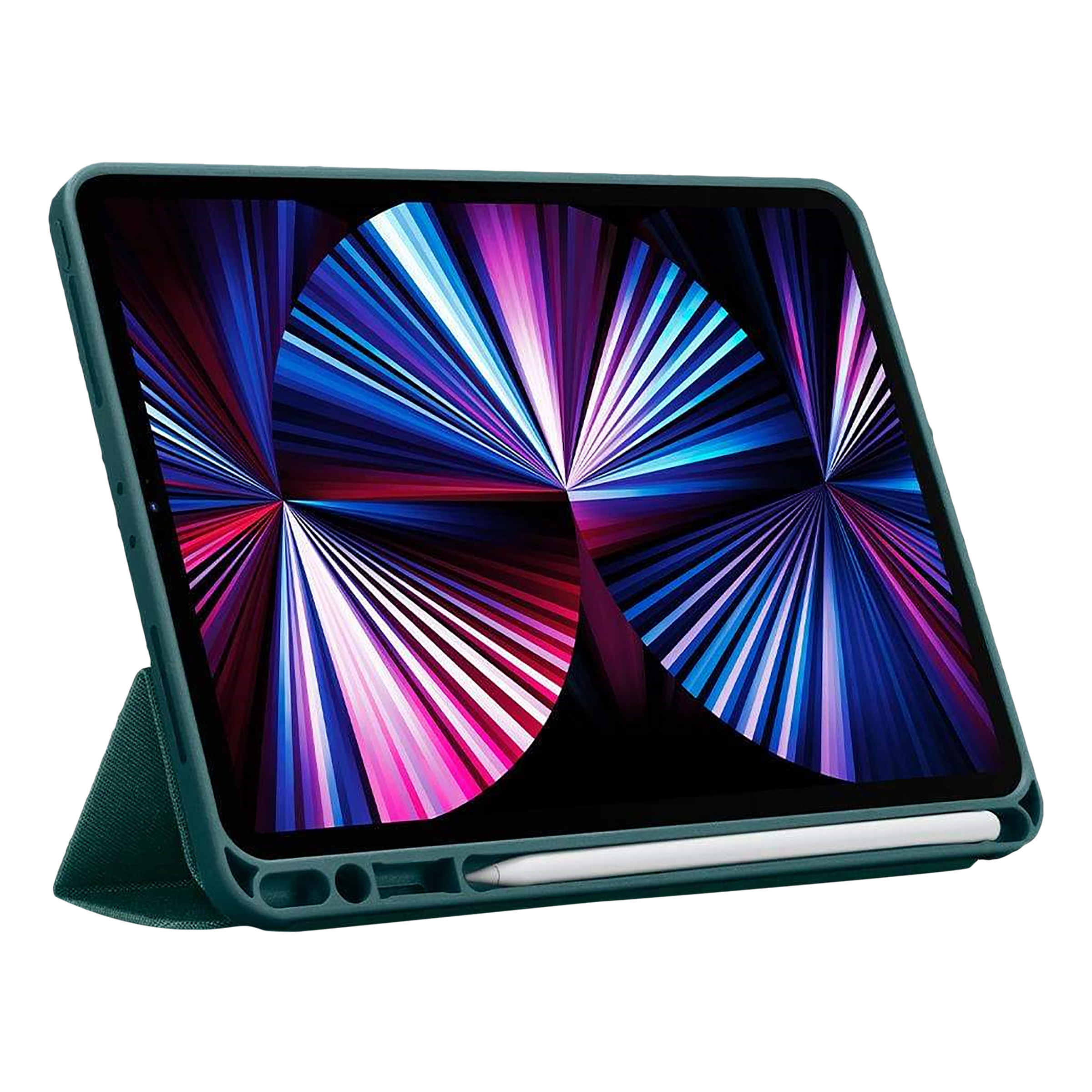 spigen Urban Fit Nylon Flip Cover for Apple iPad Pro 11 Inch (Pencil Holder, Military Green)_6