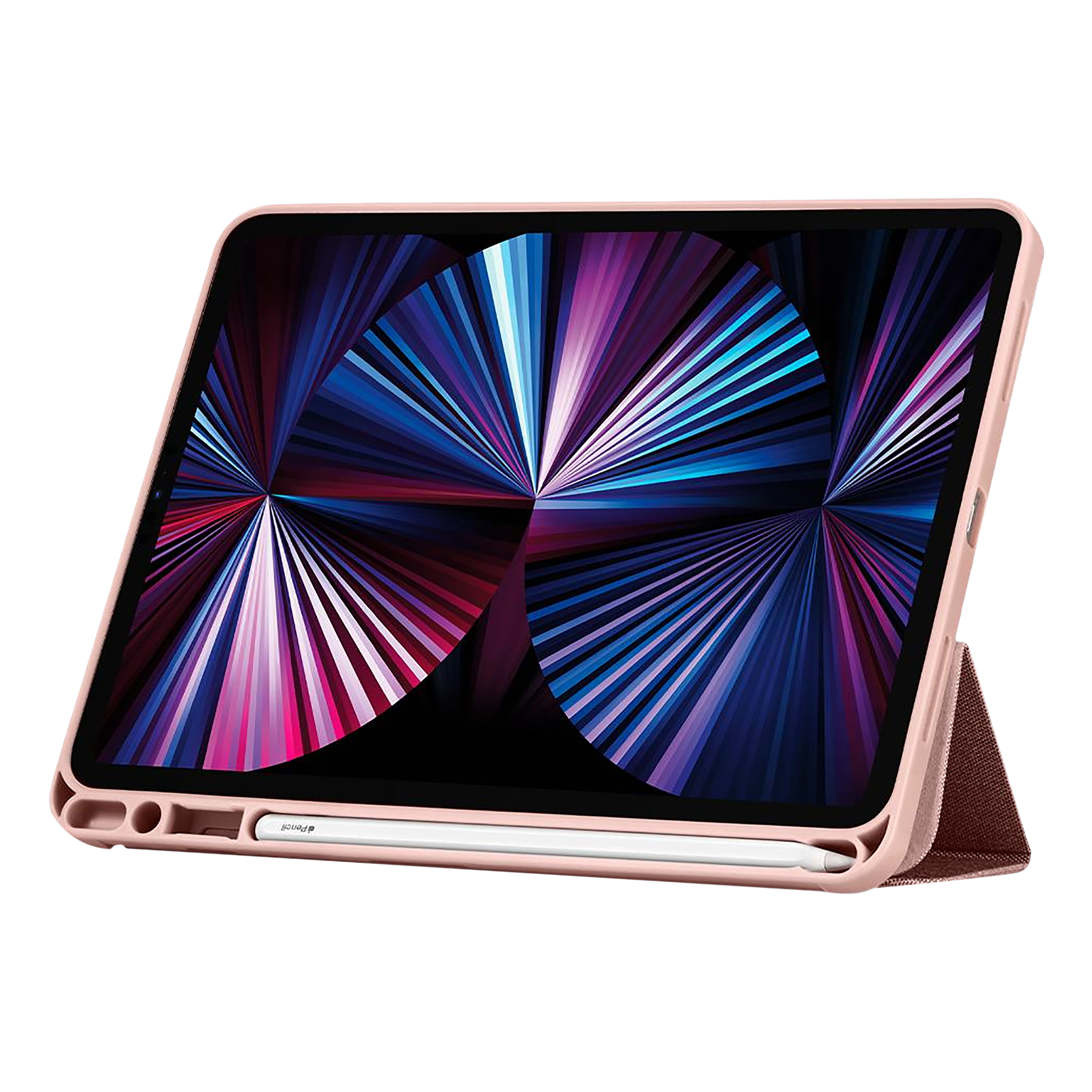 spigen Urban Fit Nylon Flip Cover for Apple iPad Pro 11 Inch (Pencil Holder, Rose Gold)_20