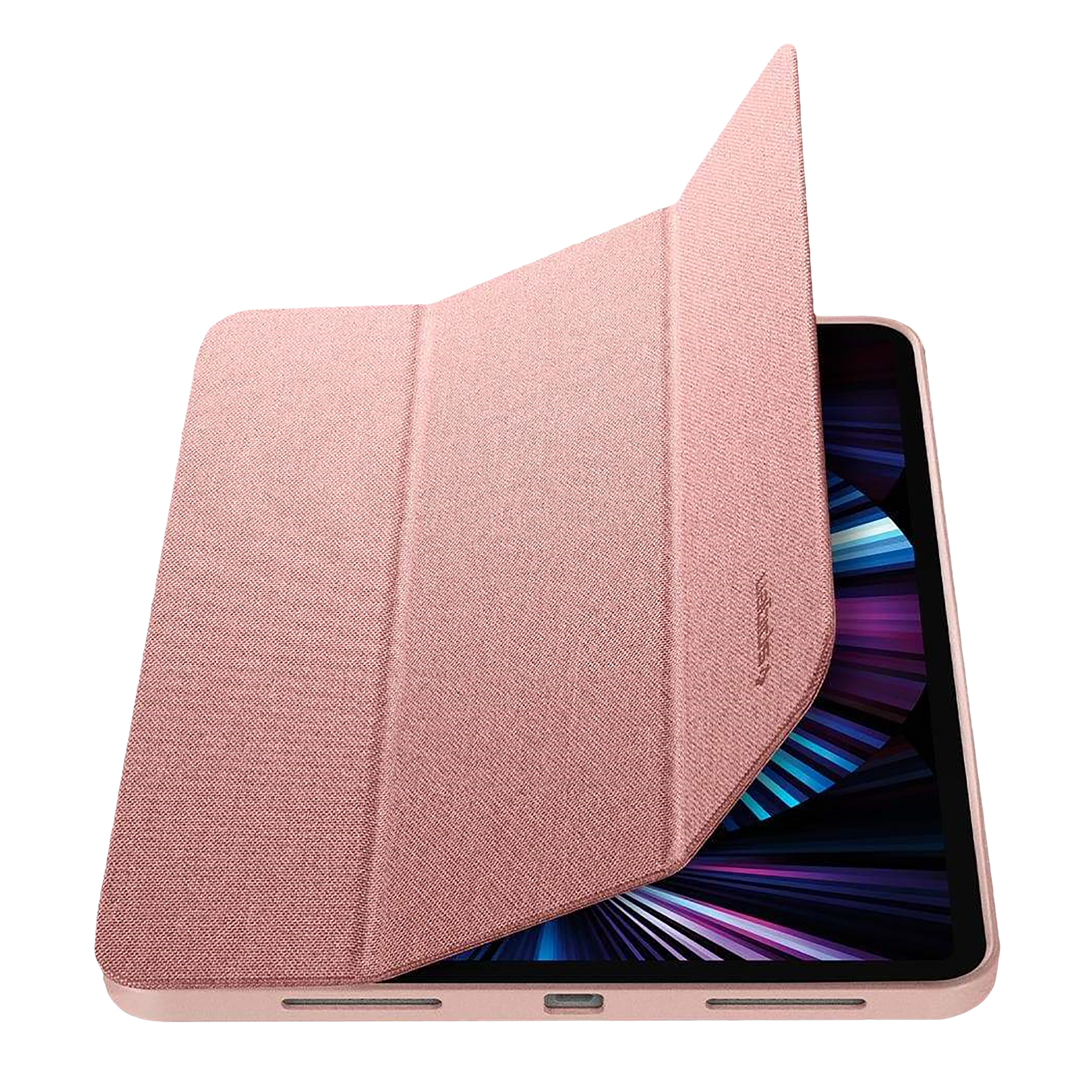 spigen Urban Fit Nylon Flip Cover for Apple iPad Pro 11 Inch (Pencil Holder, Rose Gold)_6