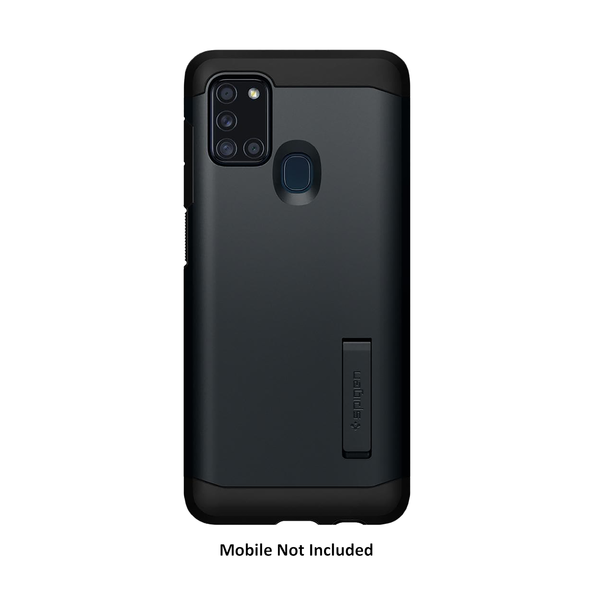 spigen Tough Armor TPU & Polycarbonate Back Case with Stand for SAMSUNG Galaxy A21s (Wireless Charging Compatible, Metal Slate)_12