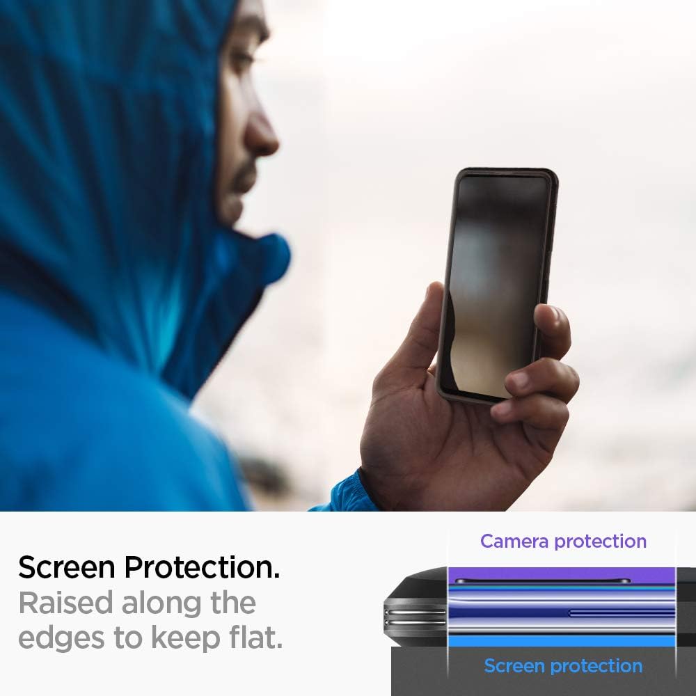 spigen Tough Armor TPU & Polycarbonate Back Case with Stand for SAMSUNG Galaxy A21s (Wireless Charging Compatible, Metal Slate)_8