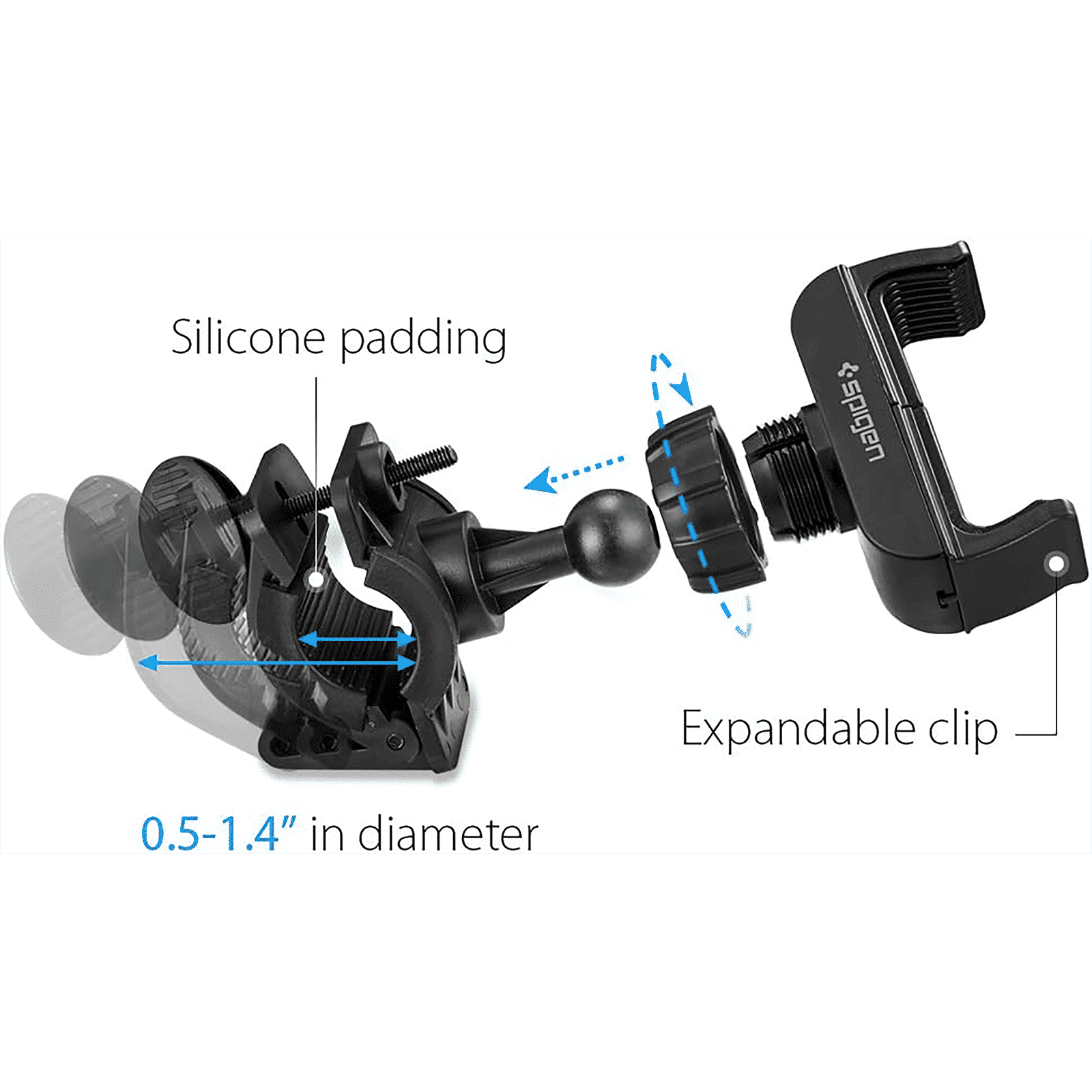 spigen Velo A250 Mobile Holder (Dual-Mount Technology, 000CD20874, Black)_8