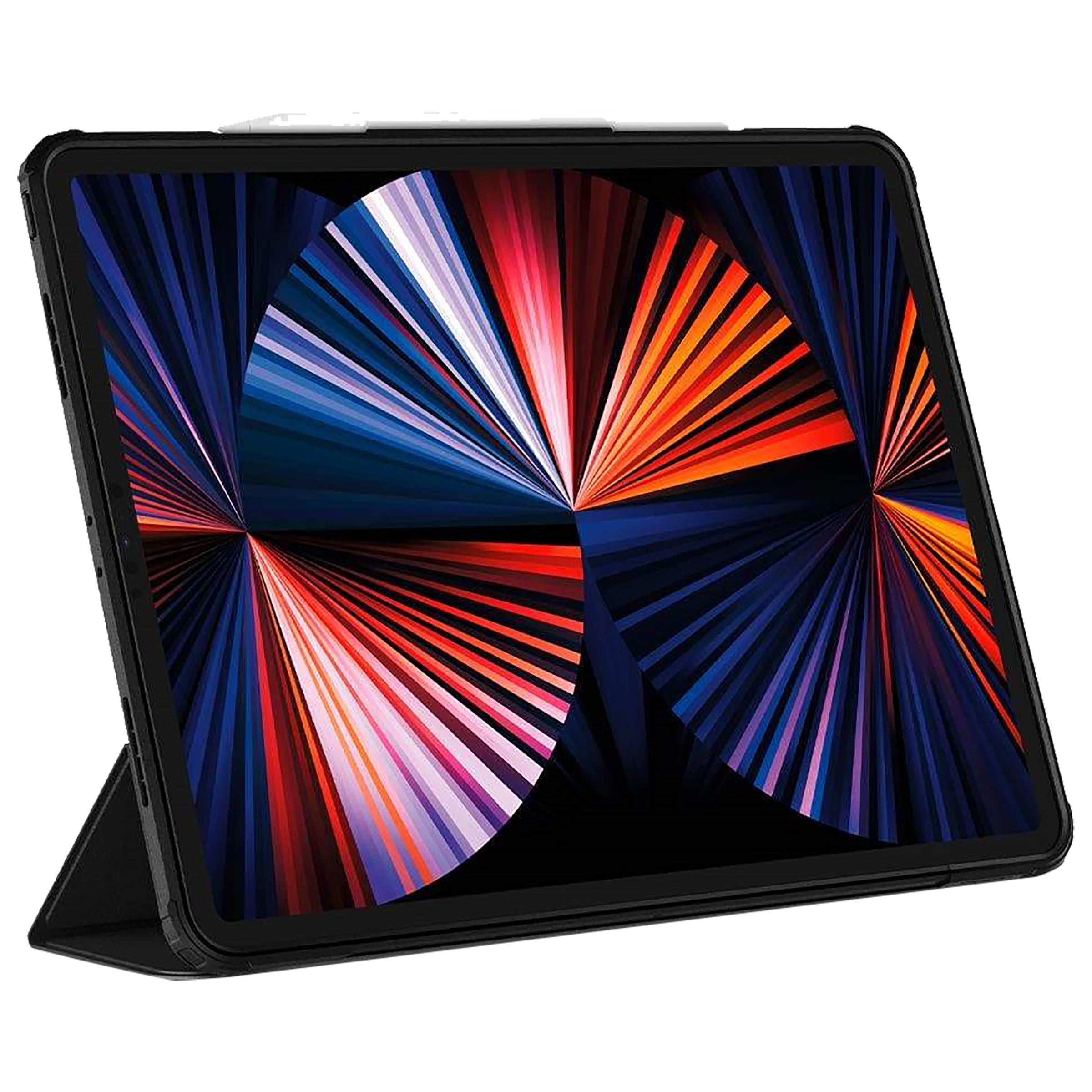 spigen Ultra Hybrid Pro Polycarbonate & TPU Back Case with Stand for Apple iPad Pro 11 inch M4 (2024)/12.9 Inch (Air Cushion Technology, Black)_20