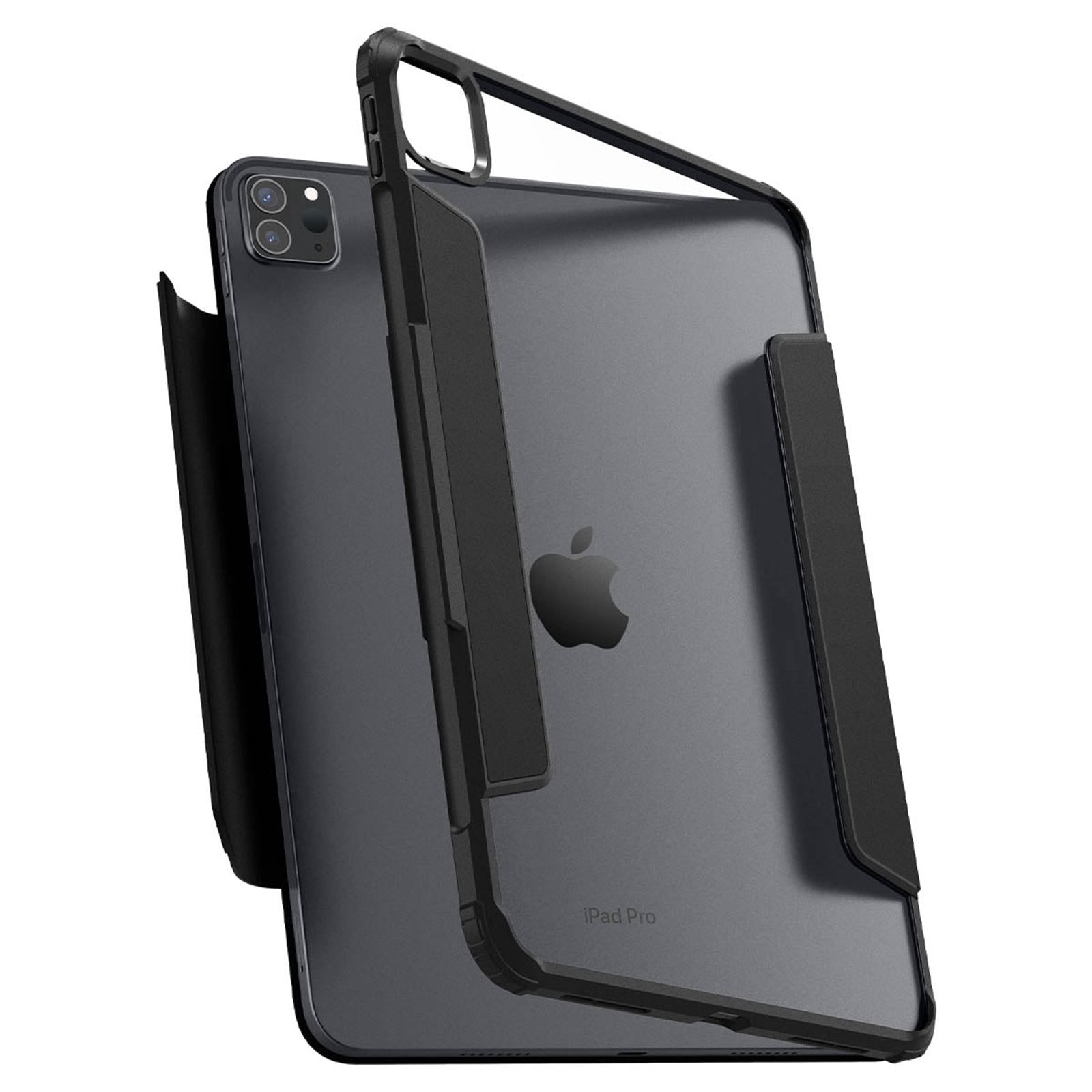spigen Ultra Hybrid Pro Polycarbonate & TPU Back Case with Stand for Apple iPad Pro 11 inch M4 (2024)/12.9 Inch (Air Cushion Technology, Black)_9