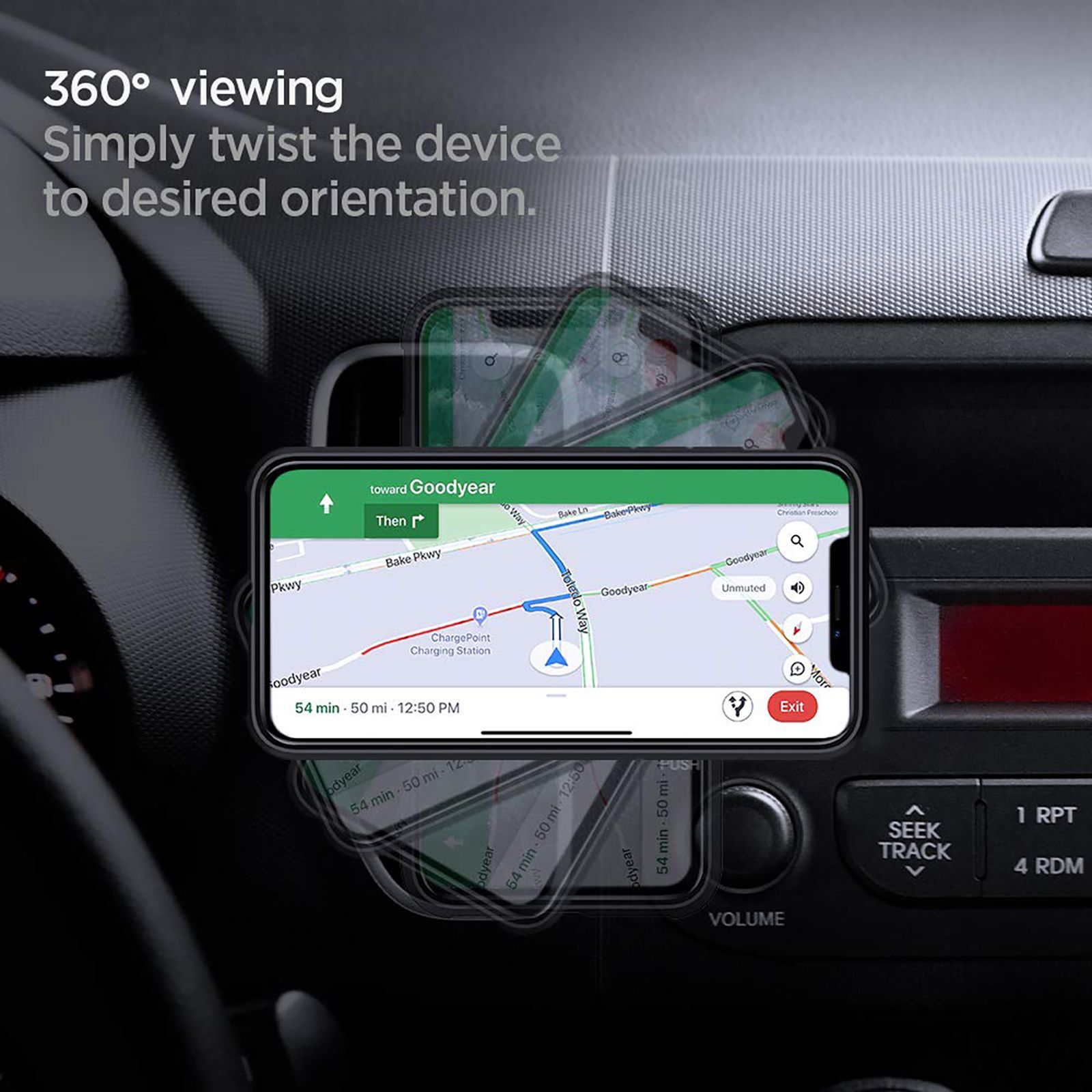 spigen Dashboard Mobile Holder (Magnetic Holder, SGP11583, Black)_16