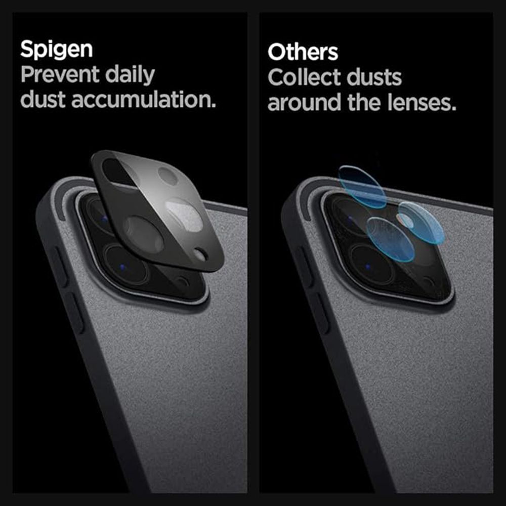 spigen Camera Lens Protector For iPad Pro 11/12 (Extra Scratch Protection, AGL01110, Black)_10