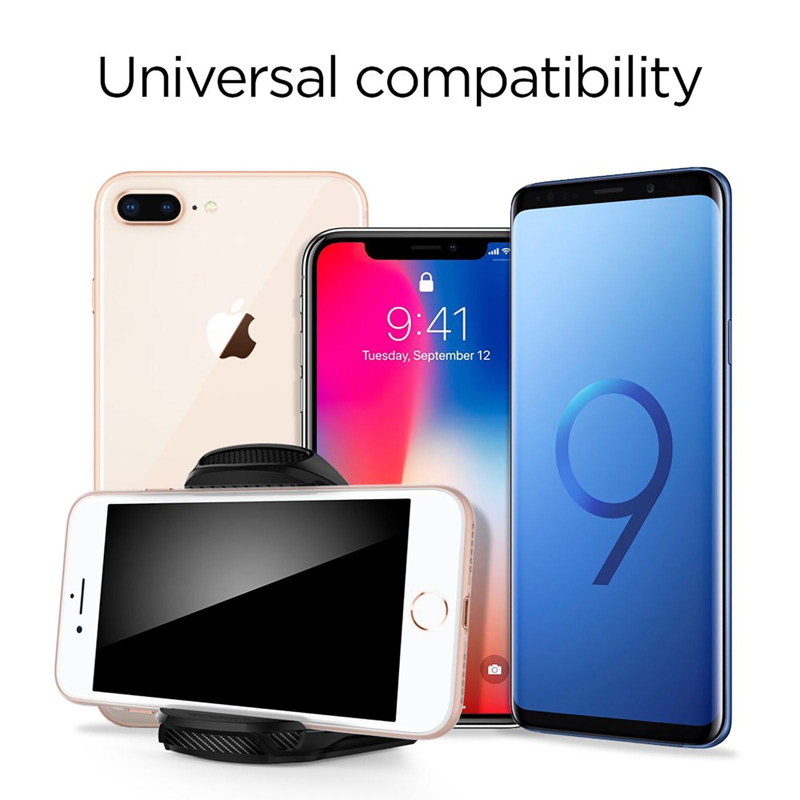 spigen Dashboard Mobile Holder (2 Viewing Angles, 000CG21772, Black)_13