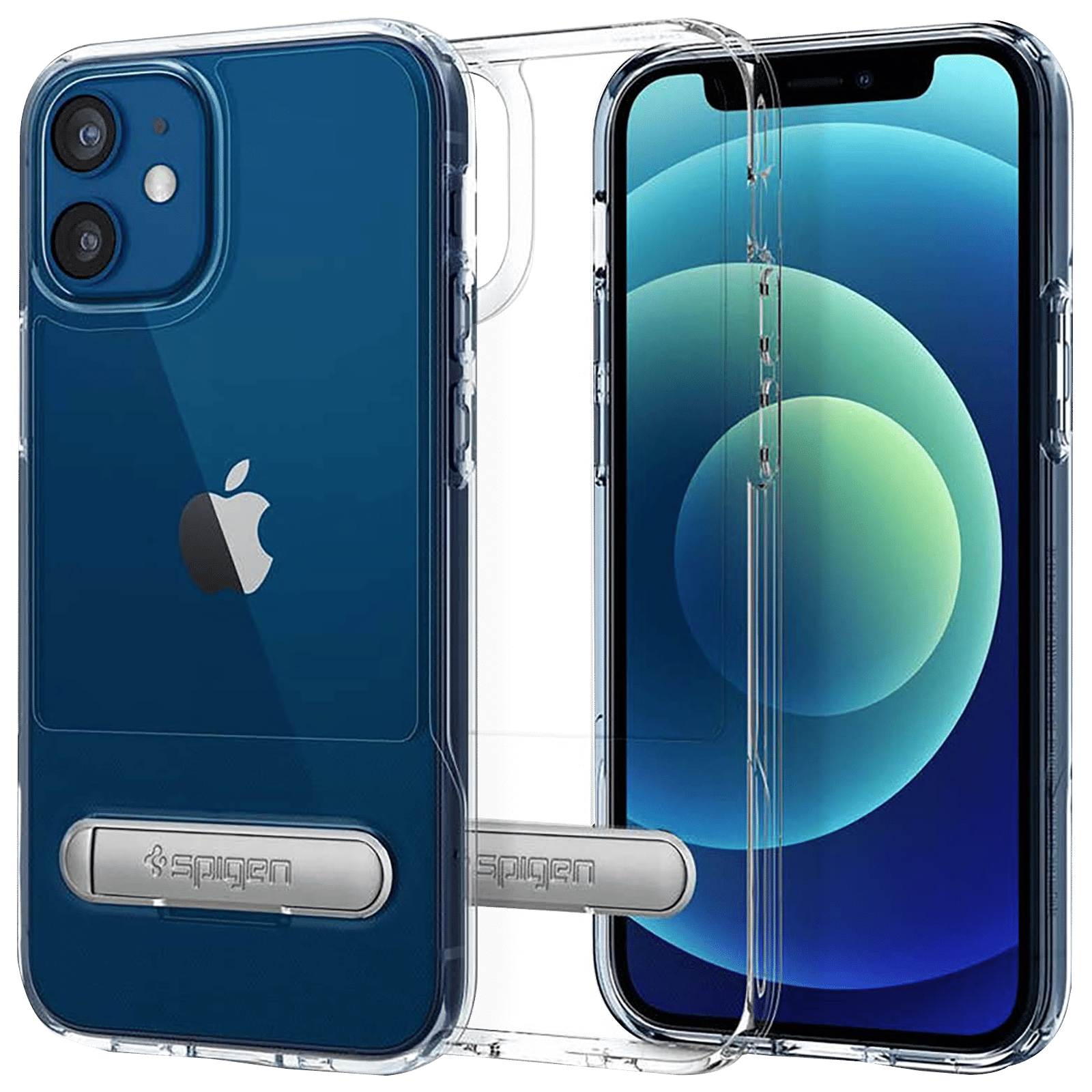 spigen Slim Armor Essential S TPU & PC Back Case For iPhone 12 Mini (Air Cushion Technology, ACS01553, Crystal Clear)_1