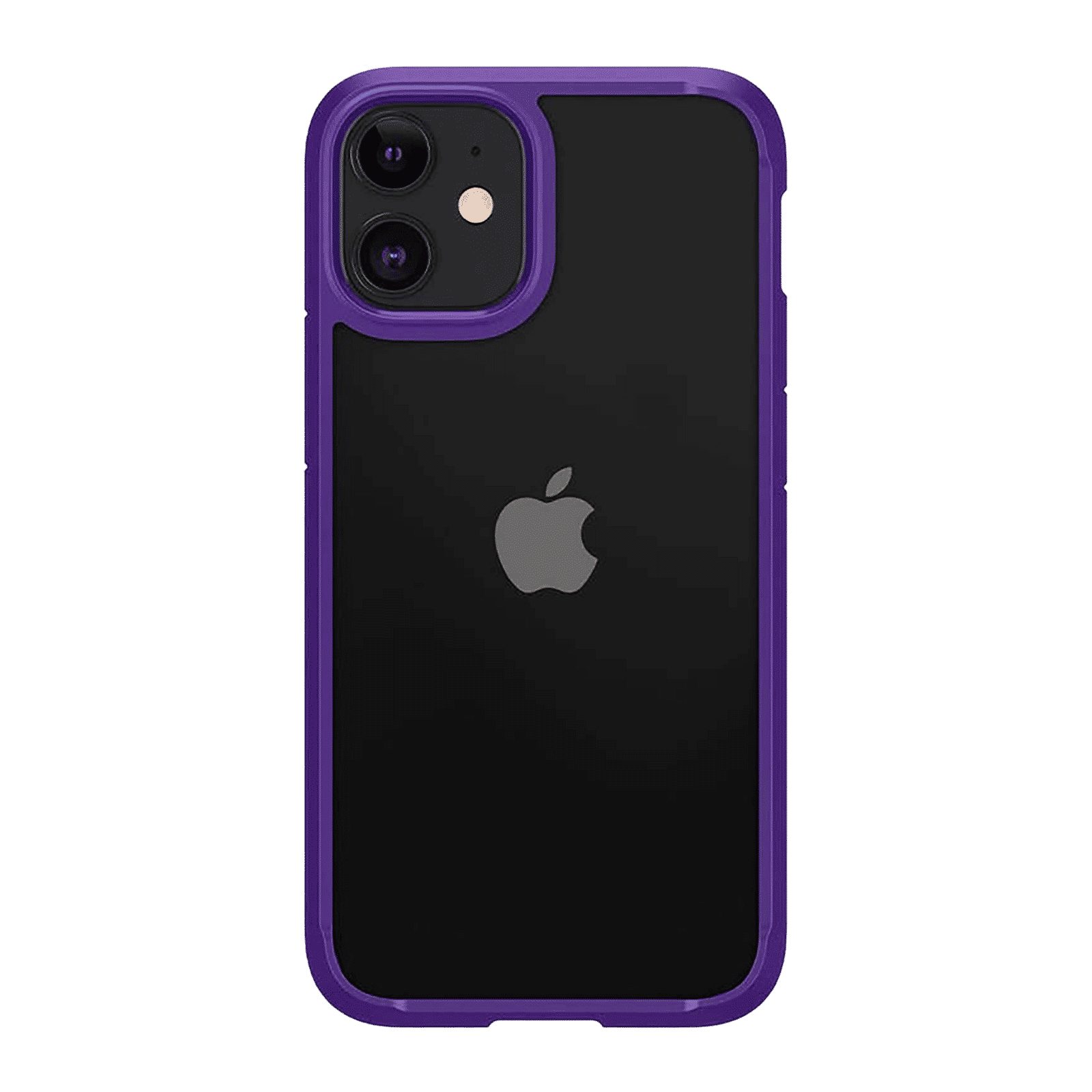 spigen Crystal Hybrid TPU Back Cover for Apple iPhone 12 Mini (Wireless Charging, Hydrangea Purple) spigen Crystal Hybrid TPU Back Cover for Apple iPhone 12 Mini (Wireless Charging, Hydrangea Purple)_3